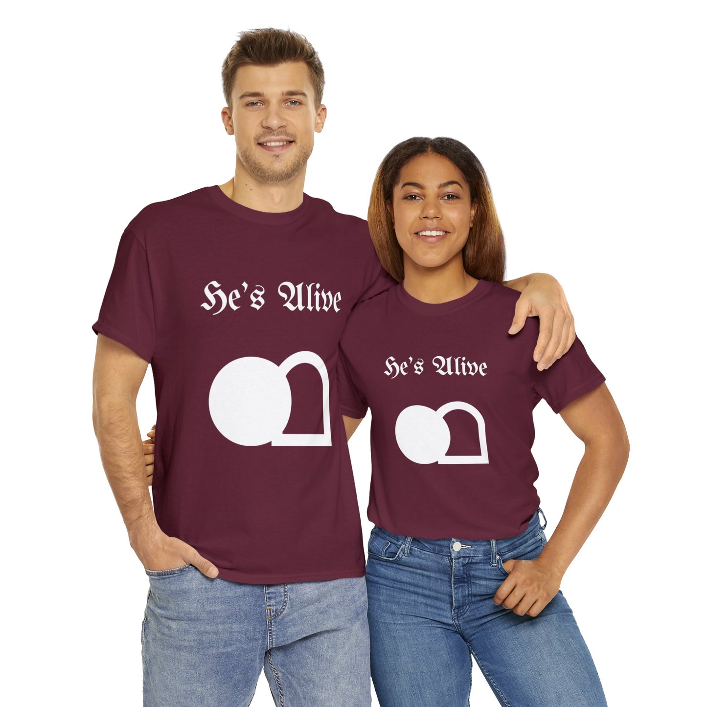 He's Alive Unisex Heavy Cotton Tee