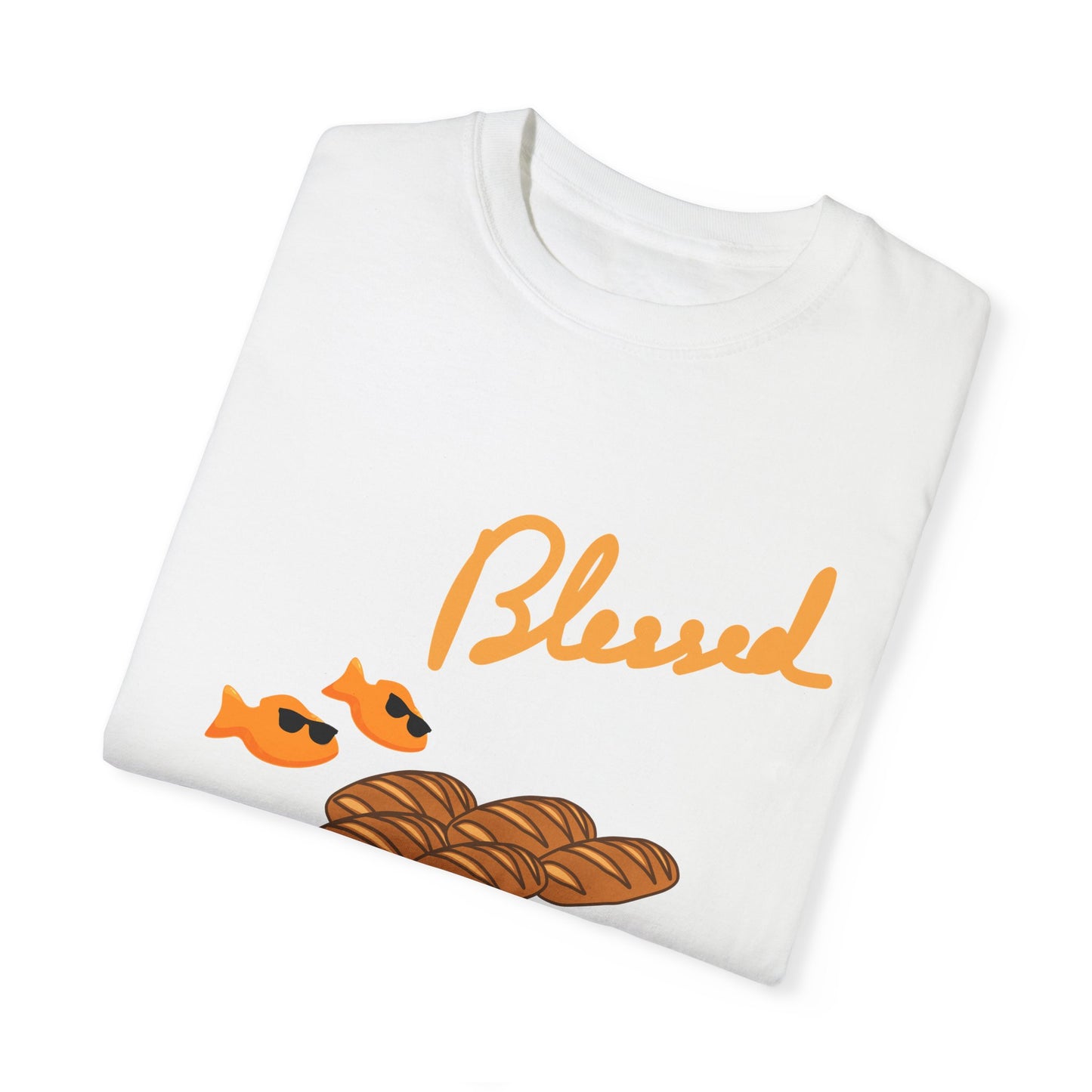 Blessed 2 fish & 5 Loaves T-Shirt – Christian Design | Comfort Colors 1717