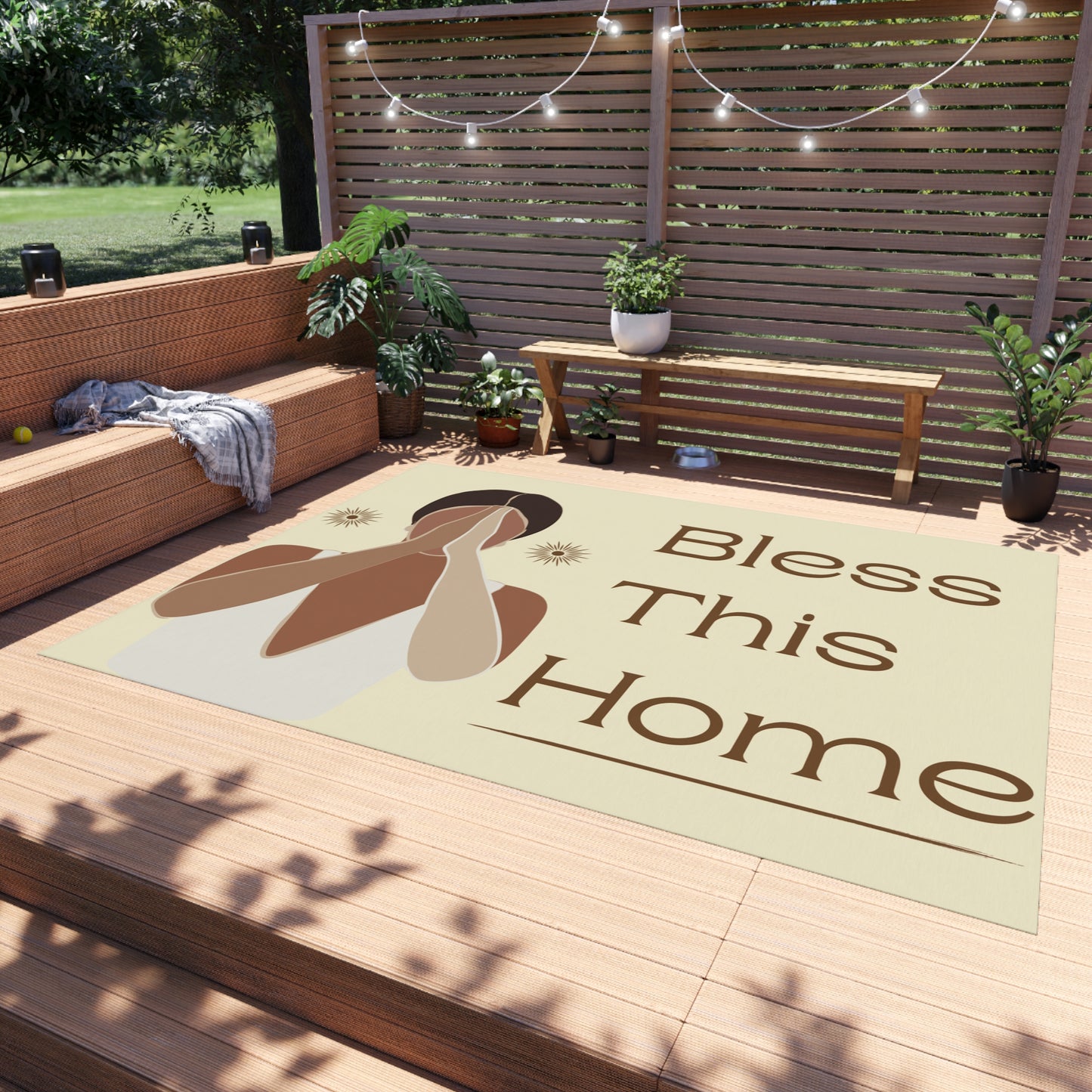 Bless This Home Outdoor Rug