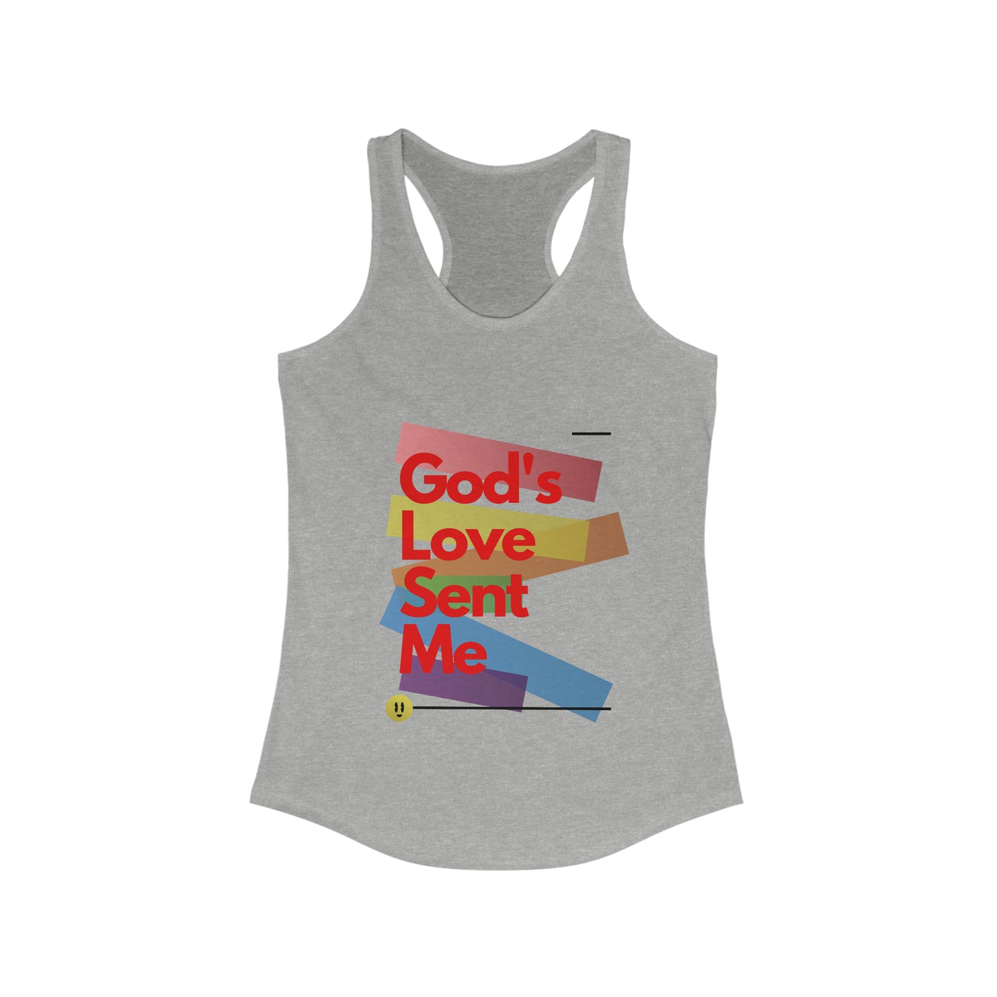 God's Love Sent Me Women's Ideal Racerback Tank