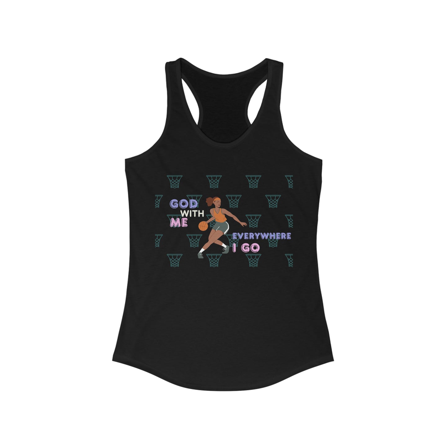 God With Me Women's Ideal Racerback Tank