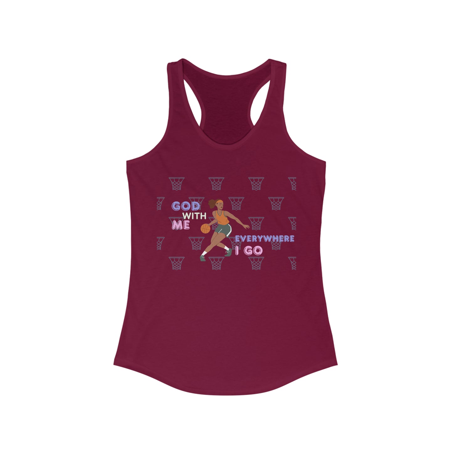 God With Me Women's Ideal Racerback Tank