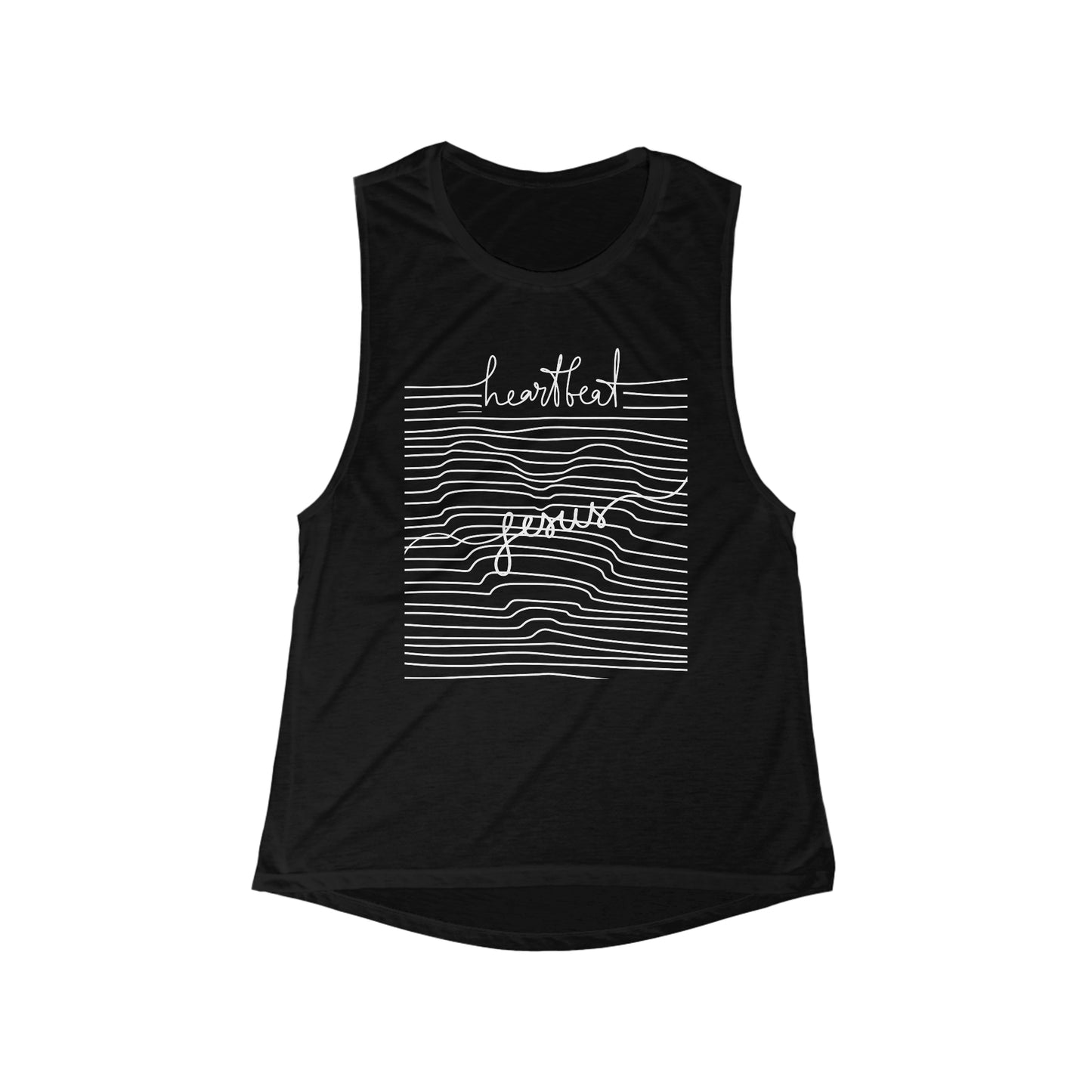 Jesus Heartbeat Women's Flowy Scoop Muscle Tank