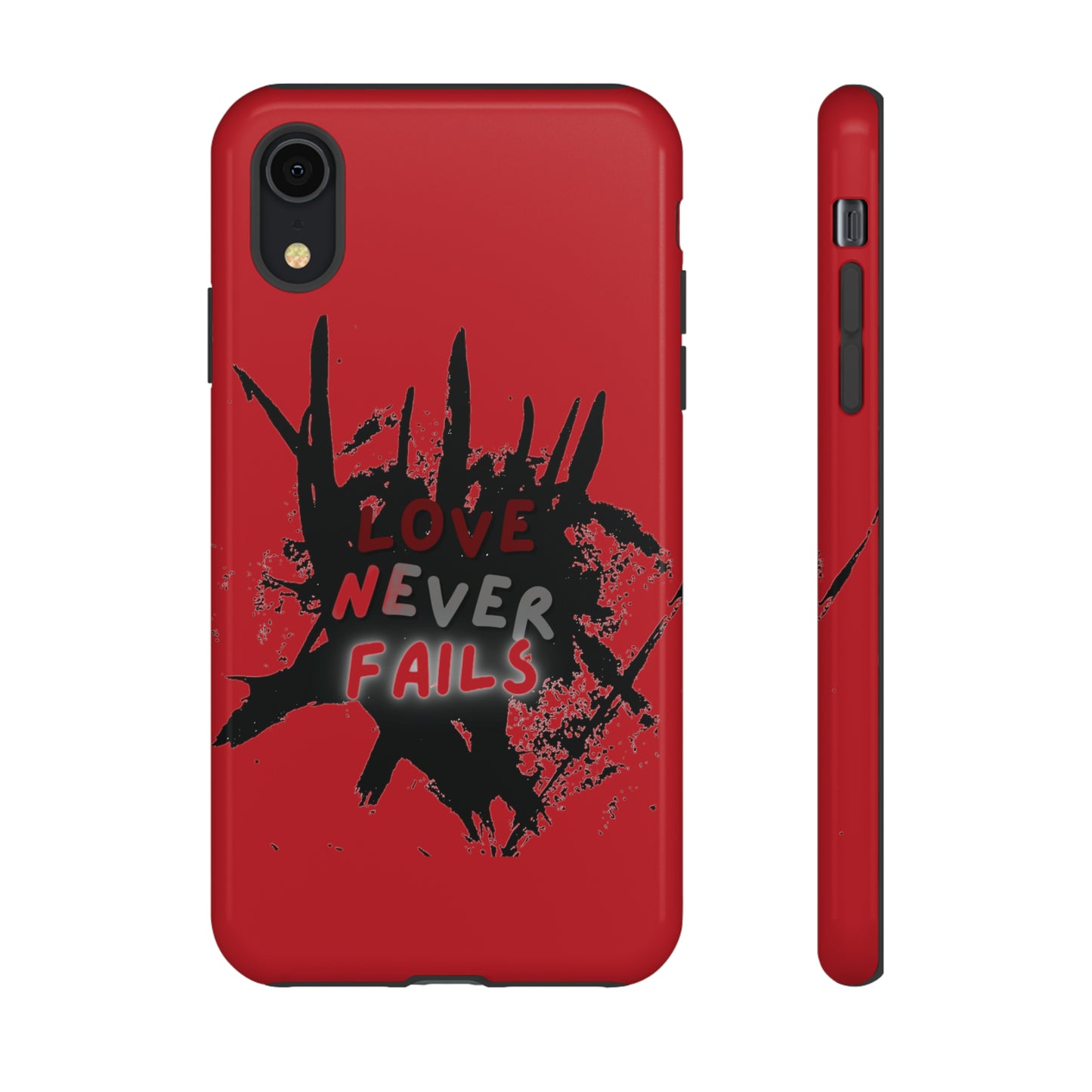 Love Never Fails Red Tough Cases