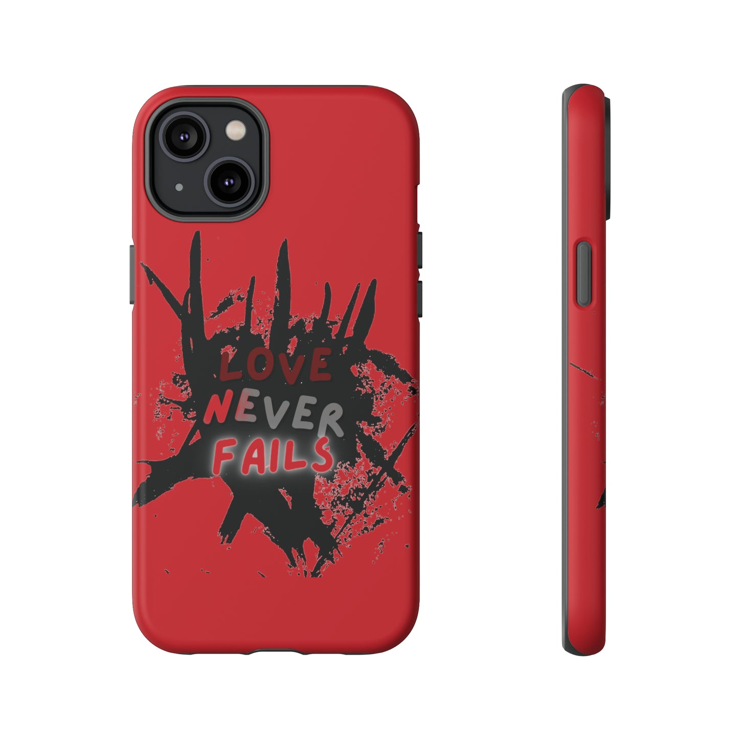 Love Never Fails Red Tough Cases