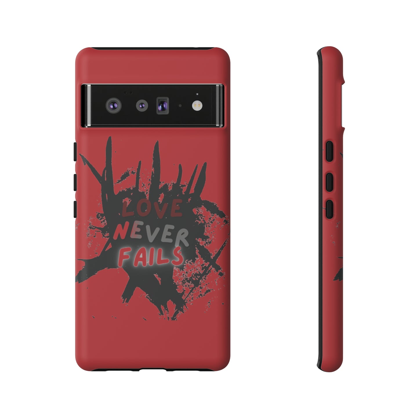 Love Never Fails Red Tough Cases