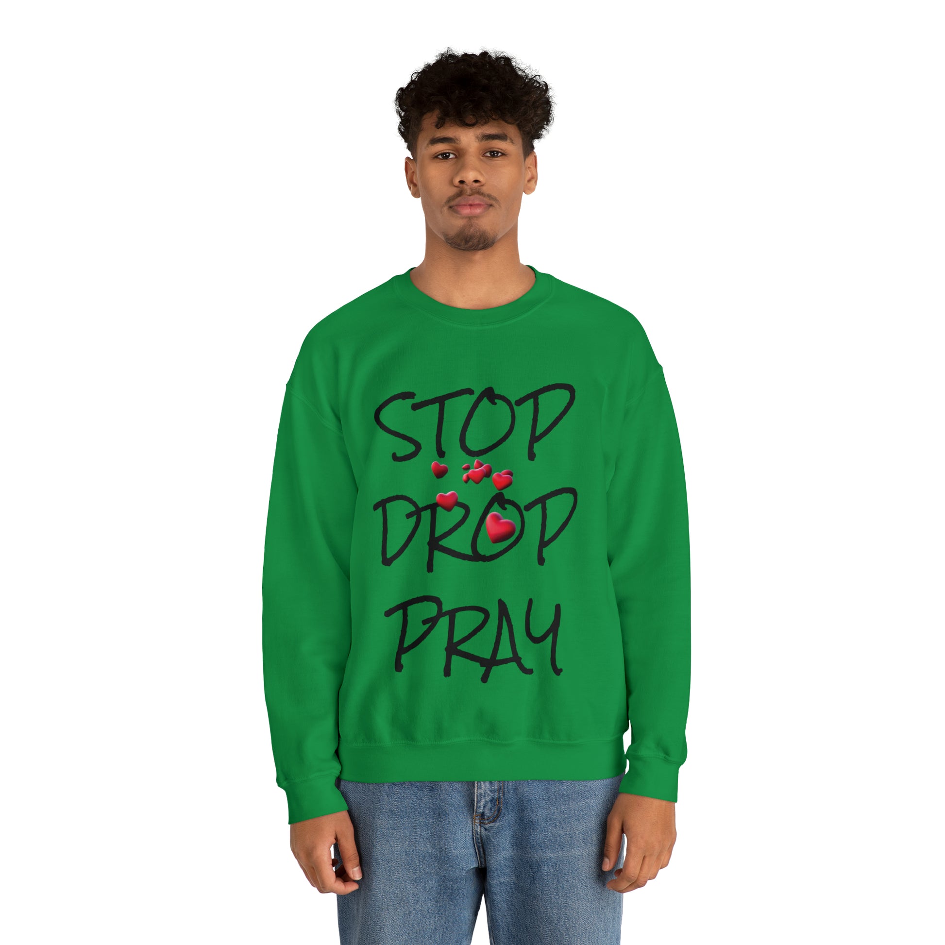 Stop Drop Pray Unisex Heavy Blend™ Crewneck Sweatshirt