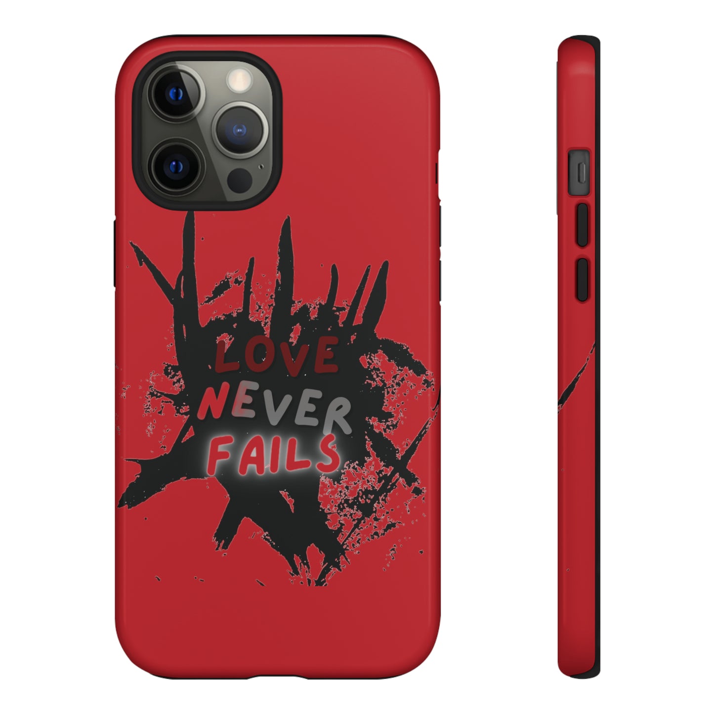 Love Never Fails Red Tough Cases