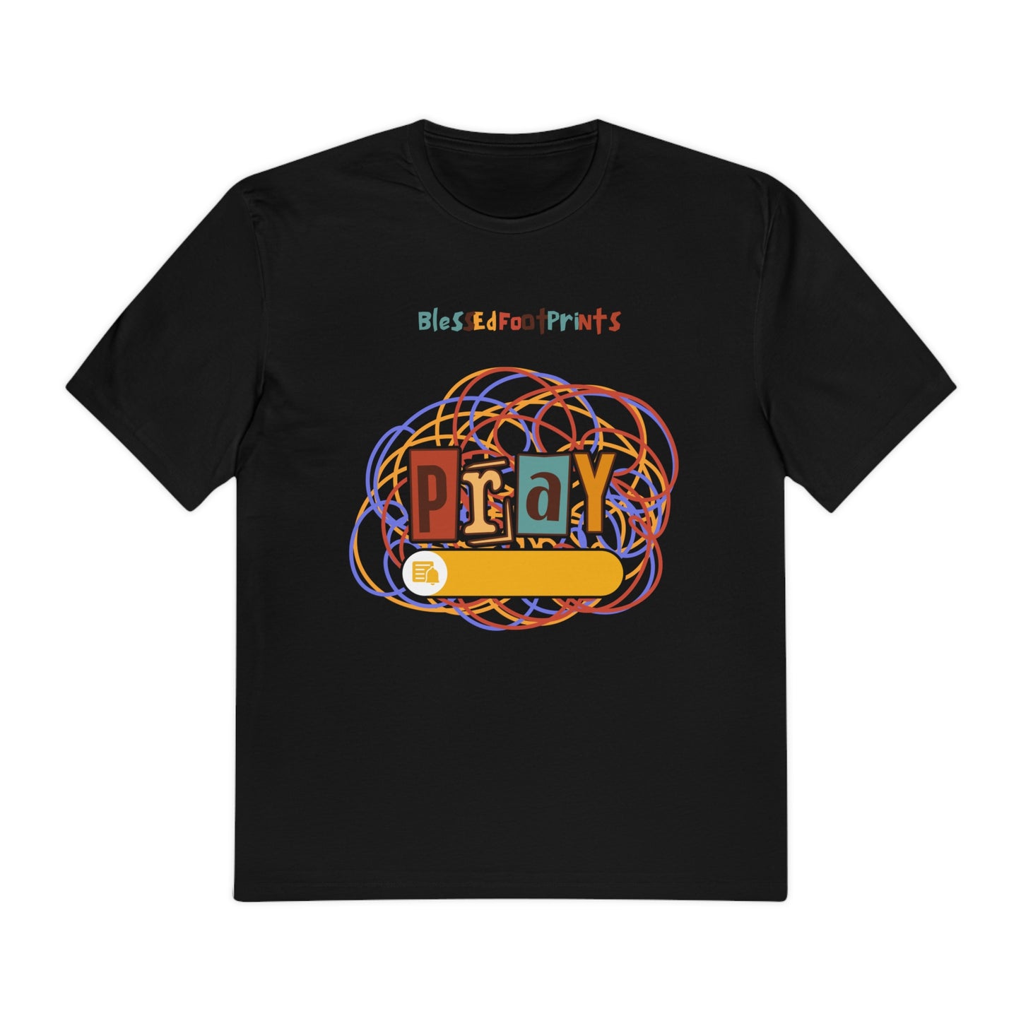 Vibrant "Pray" Tee with Captivating Abstract Background