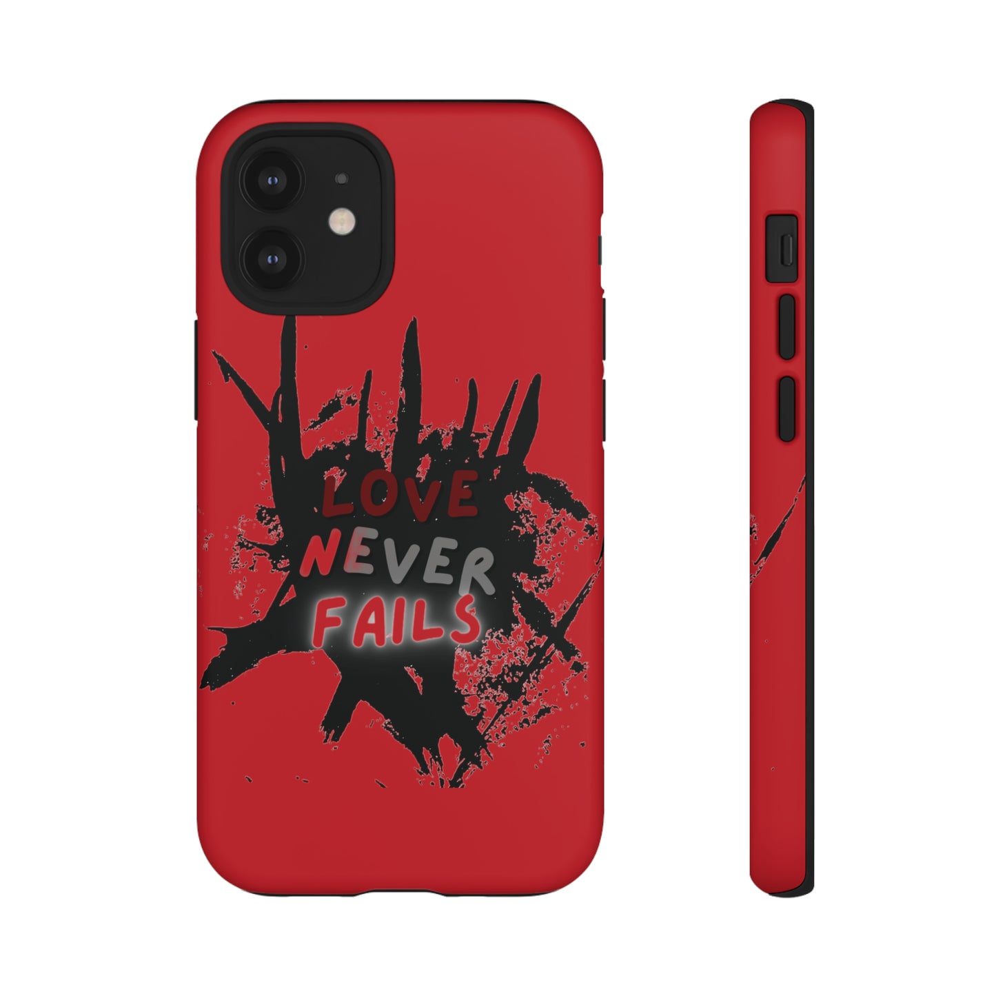 Love Never Fails Red Tough Cases