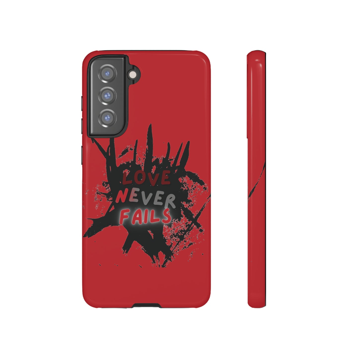 Love Never Fails Red Tough Cases