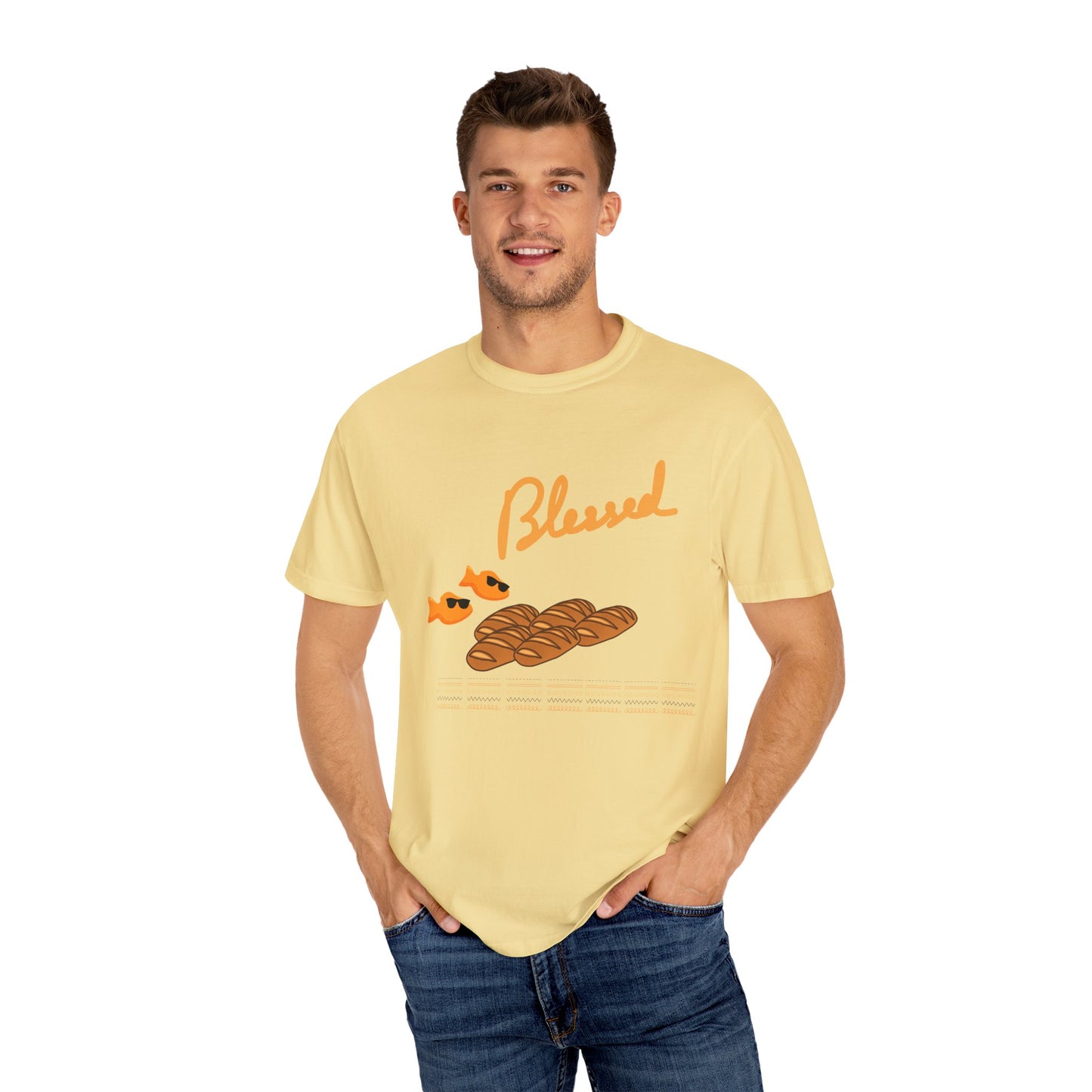 Blessed 2 fish & 5 Loaves T-Shirt – Christian Design | Comfort Colors 1717