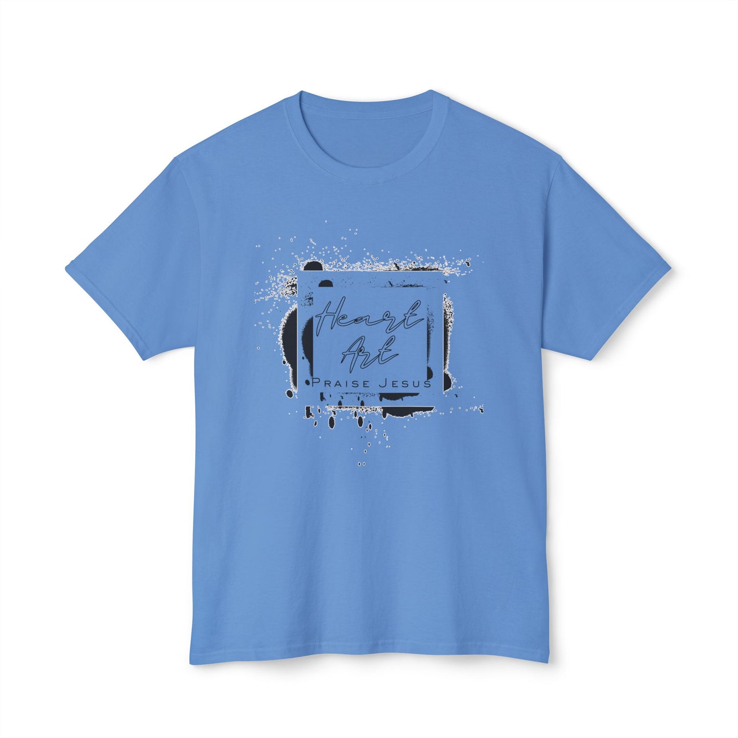 T-shirt with Abstract Squares and Heart Art Praise Jesus
