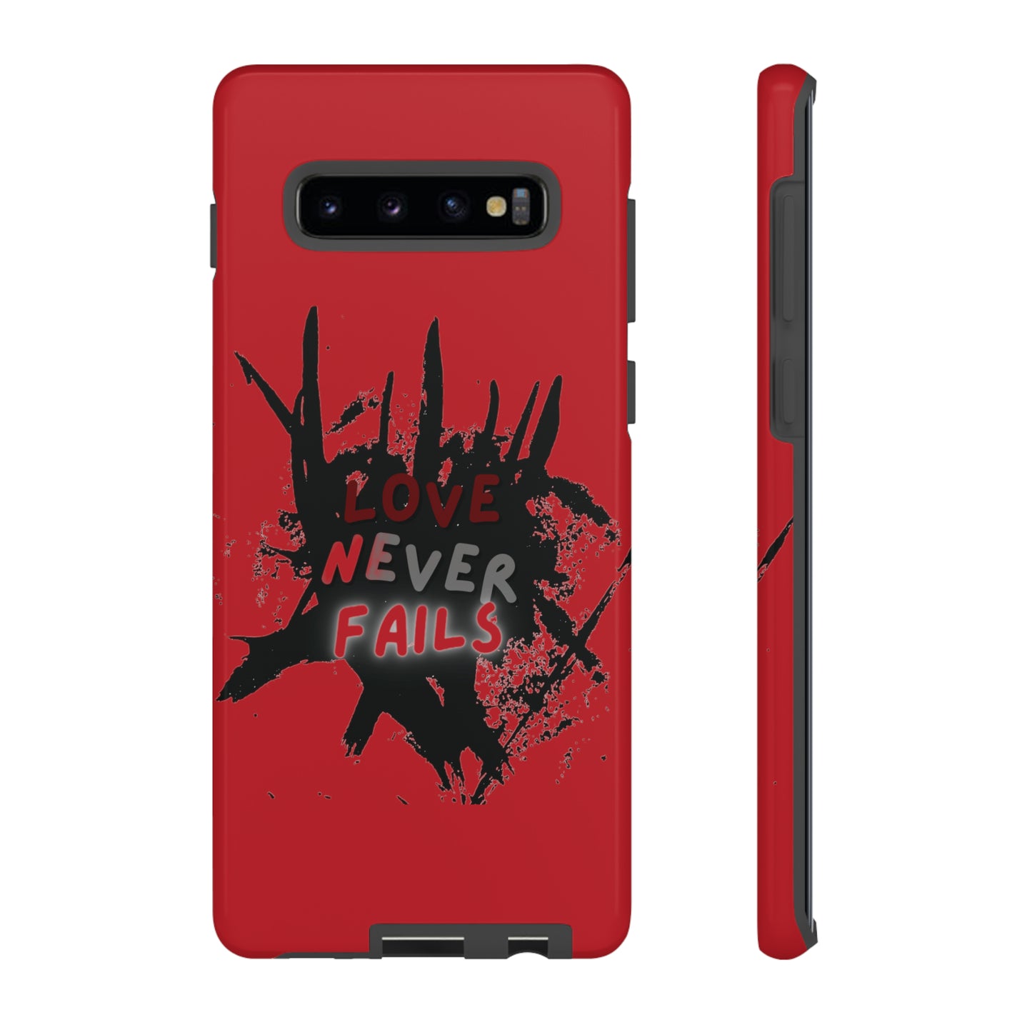 Love Never Fails Red Tough Cases