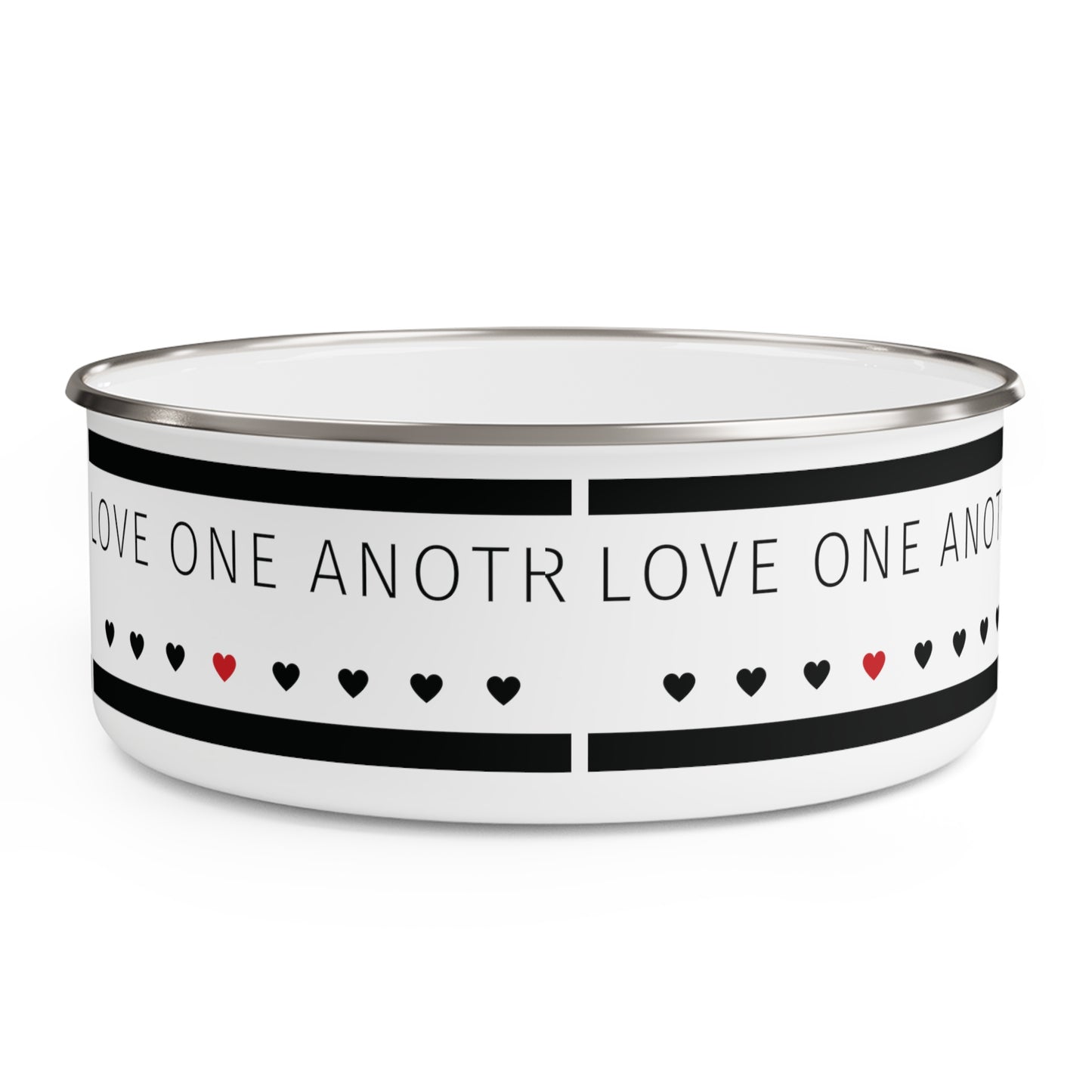 Love One Another Enamel Bowl