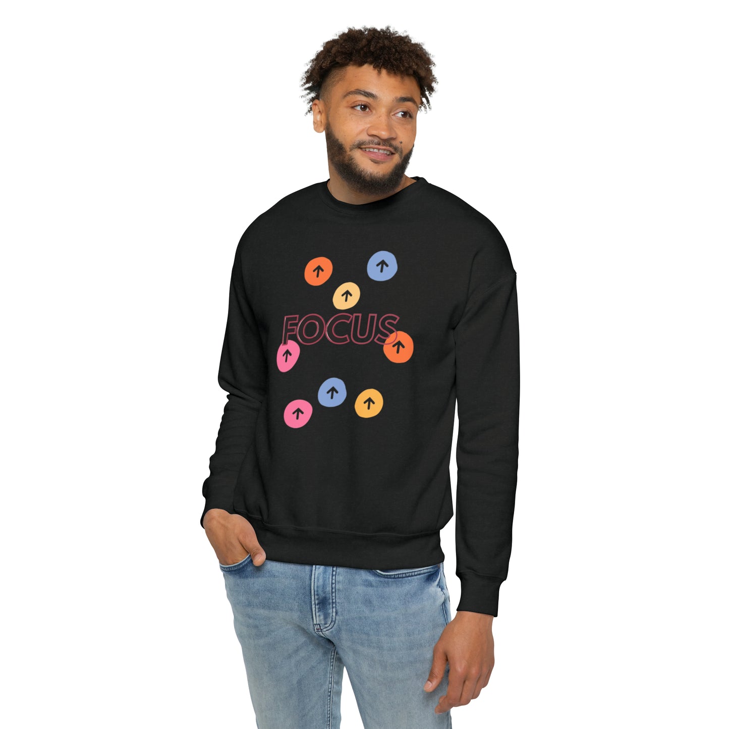 Focus UP Unisex Drop Shoulder Sweatshirt