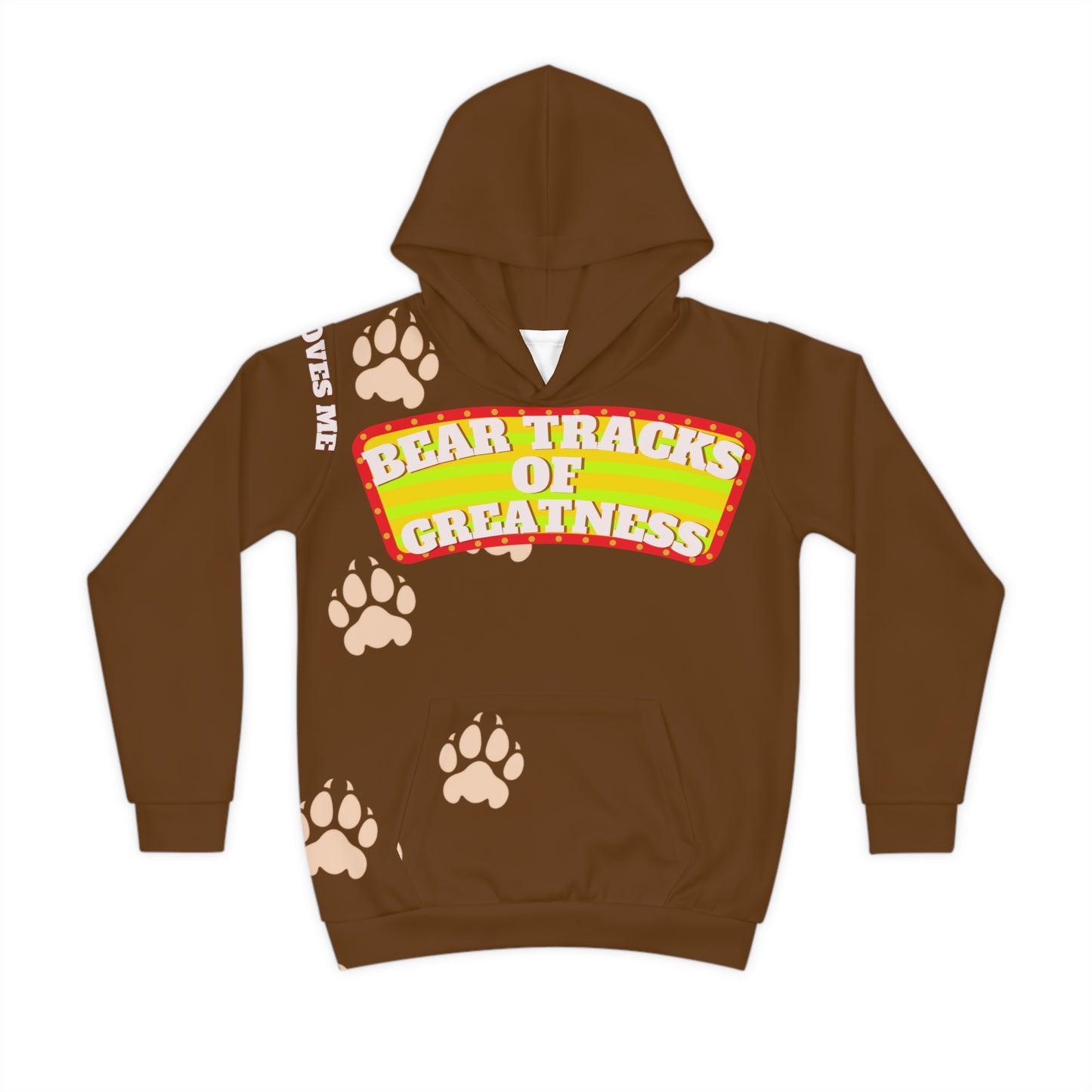 Bear Tracks Of Greatness Children's Hoodie