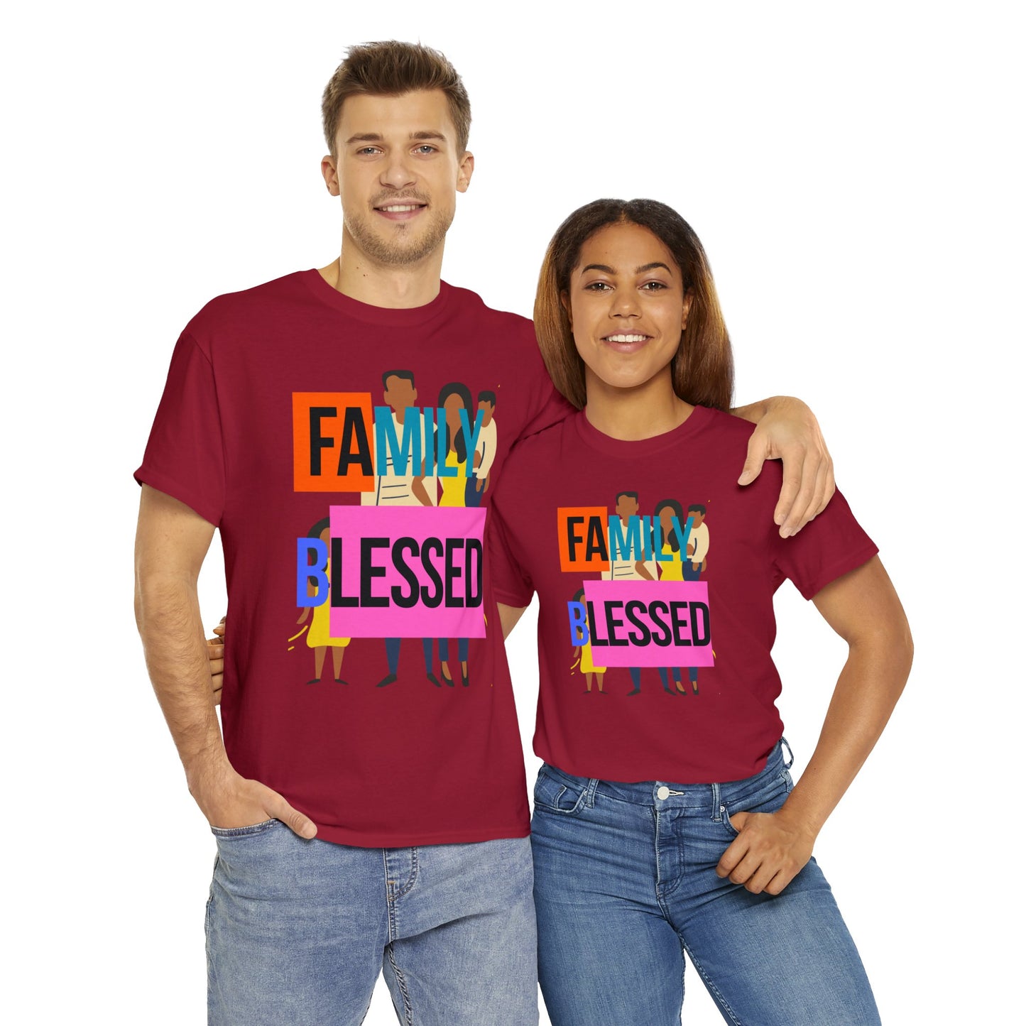 Family Blessed Unisex Heavy Cotton Tee