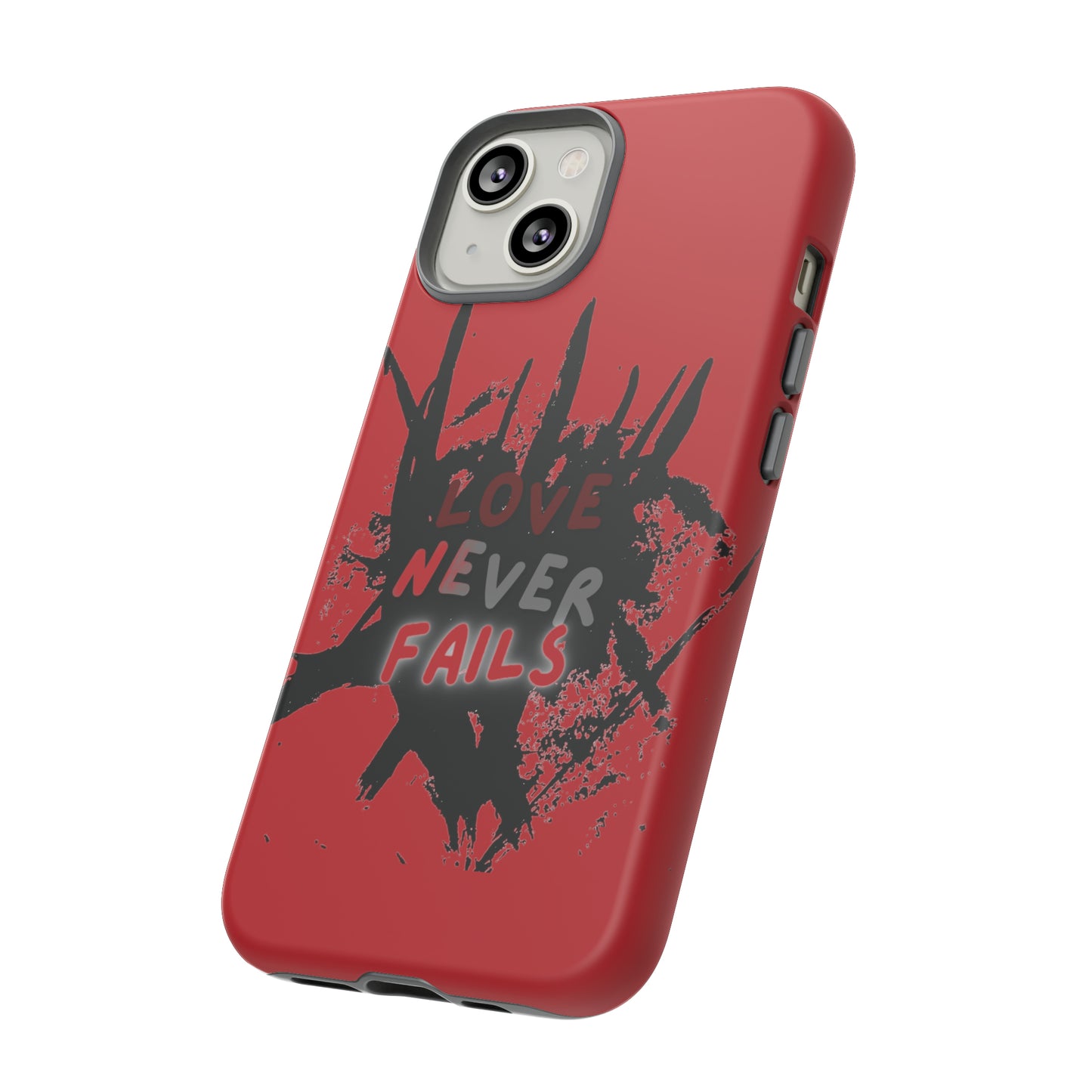 Love Never Fails Red Tough Cases