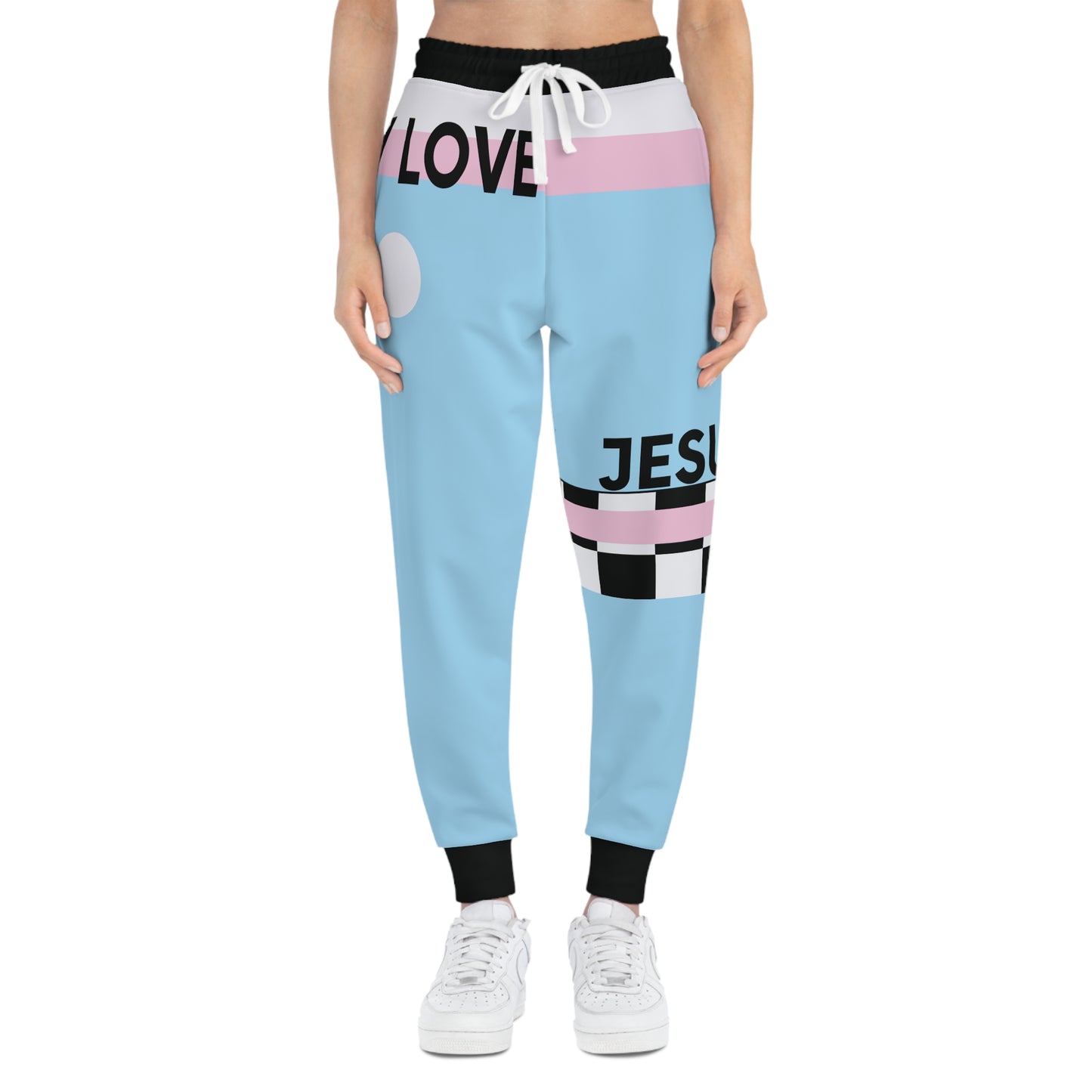 I Love Jesus (Pink) Athletic Joggers