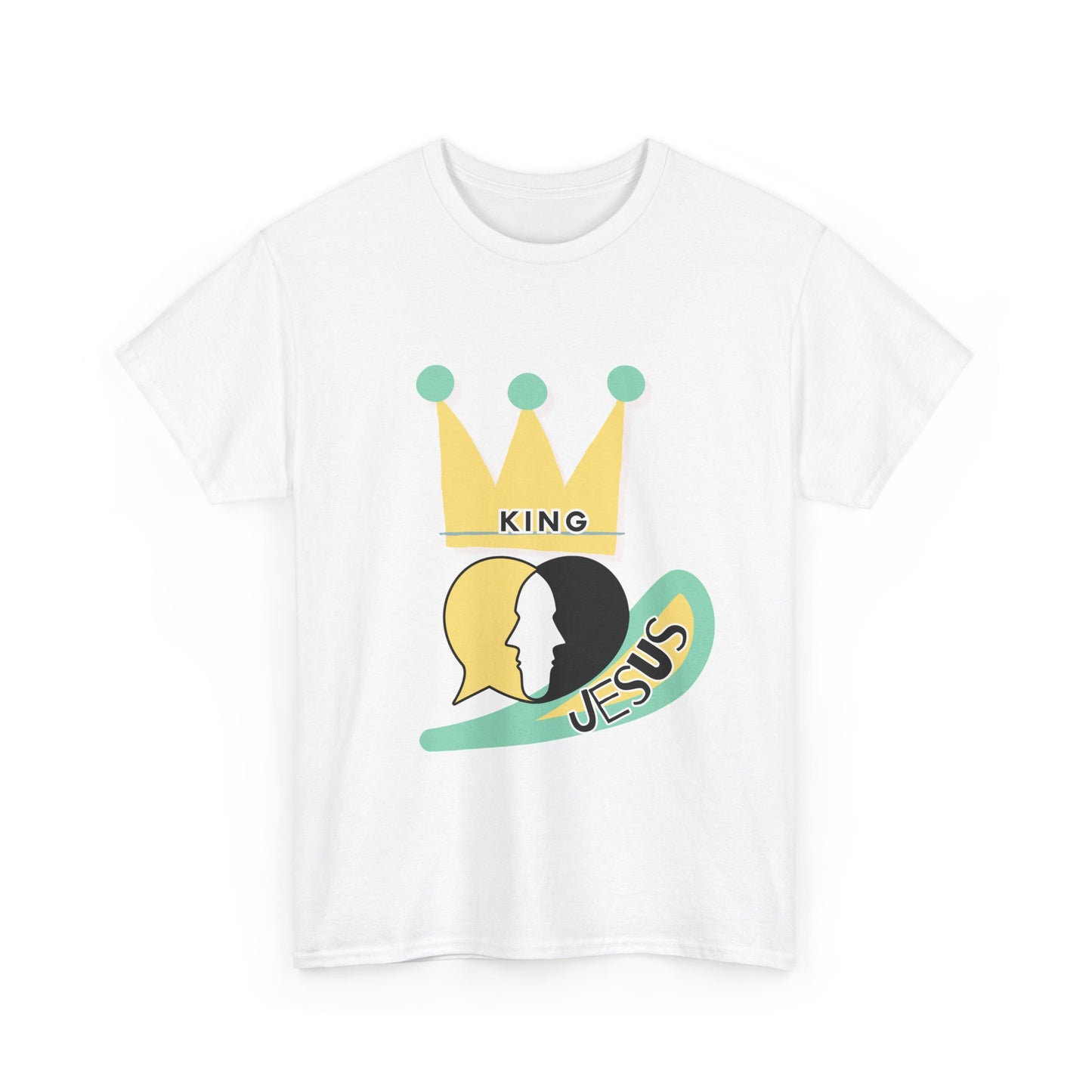 King Jesus Heart Face Unisex Heavy Cotton Tee