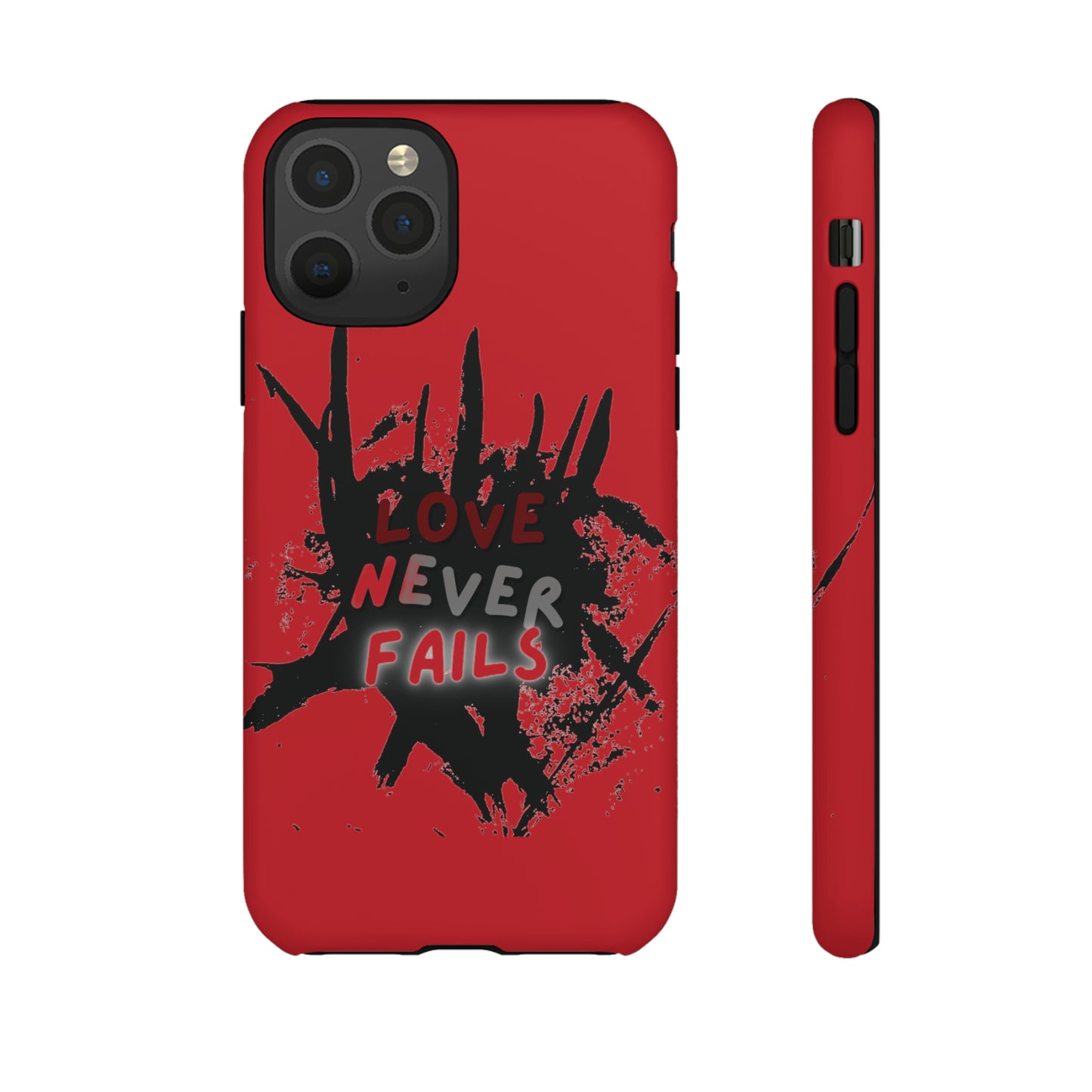 Love Never Fails Red Tough Cases