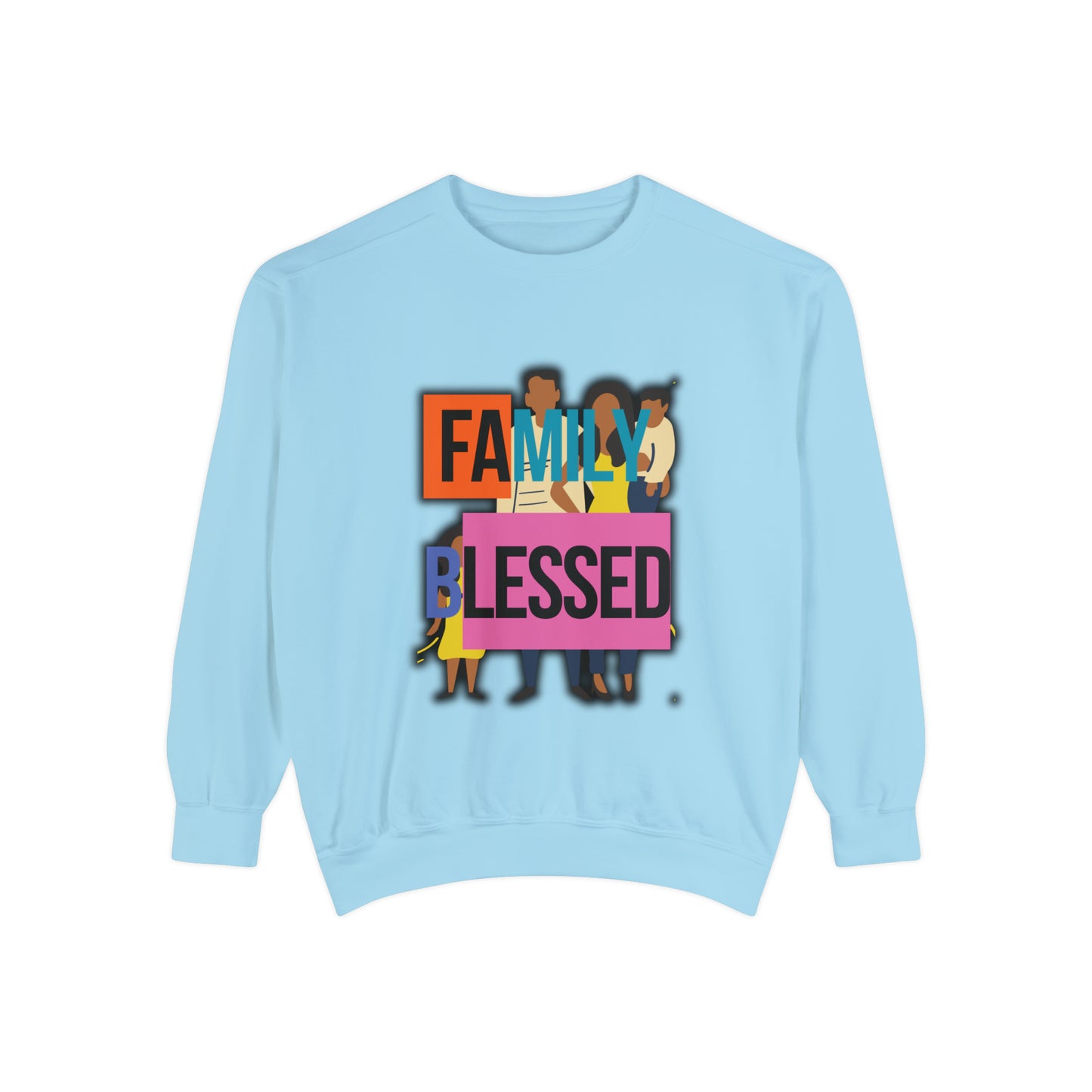 Family Blessed Unisex Garment-Dyed Sweatshirt