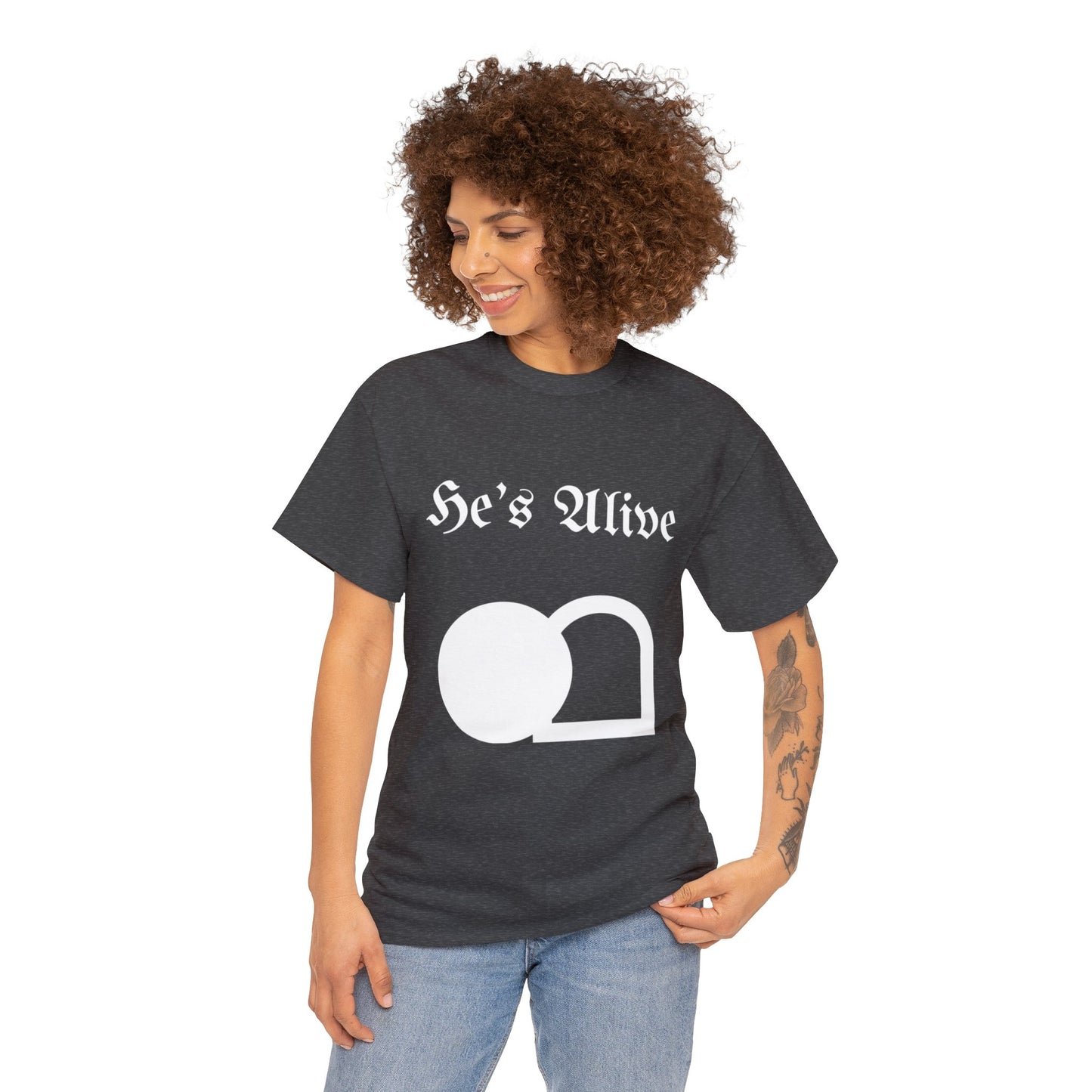 He's Alive Unisex Heavy Cotton Tee