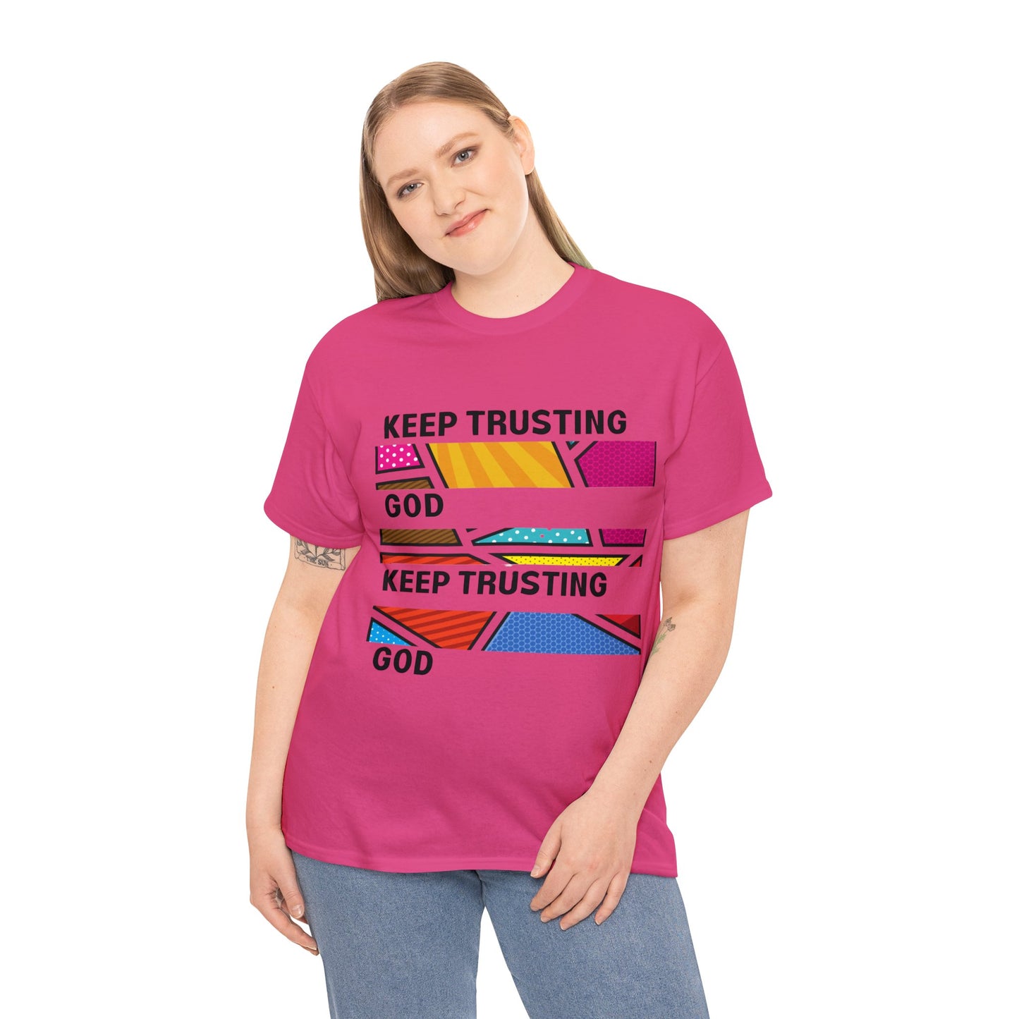 Keep Trusting God V3 Unisex Heavy Cotton Tee