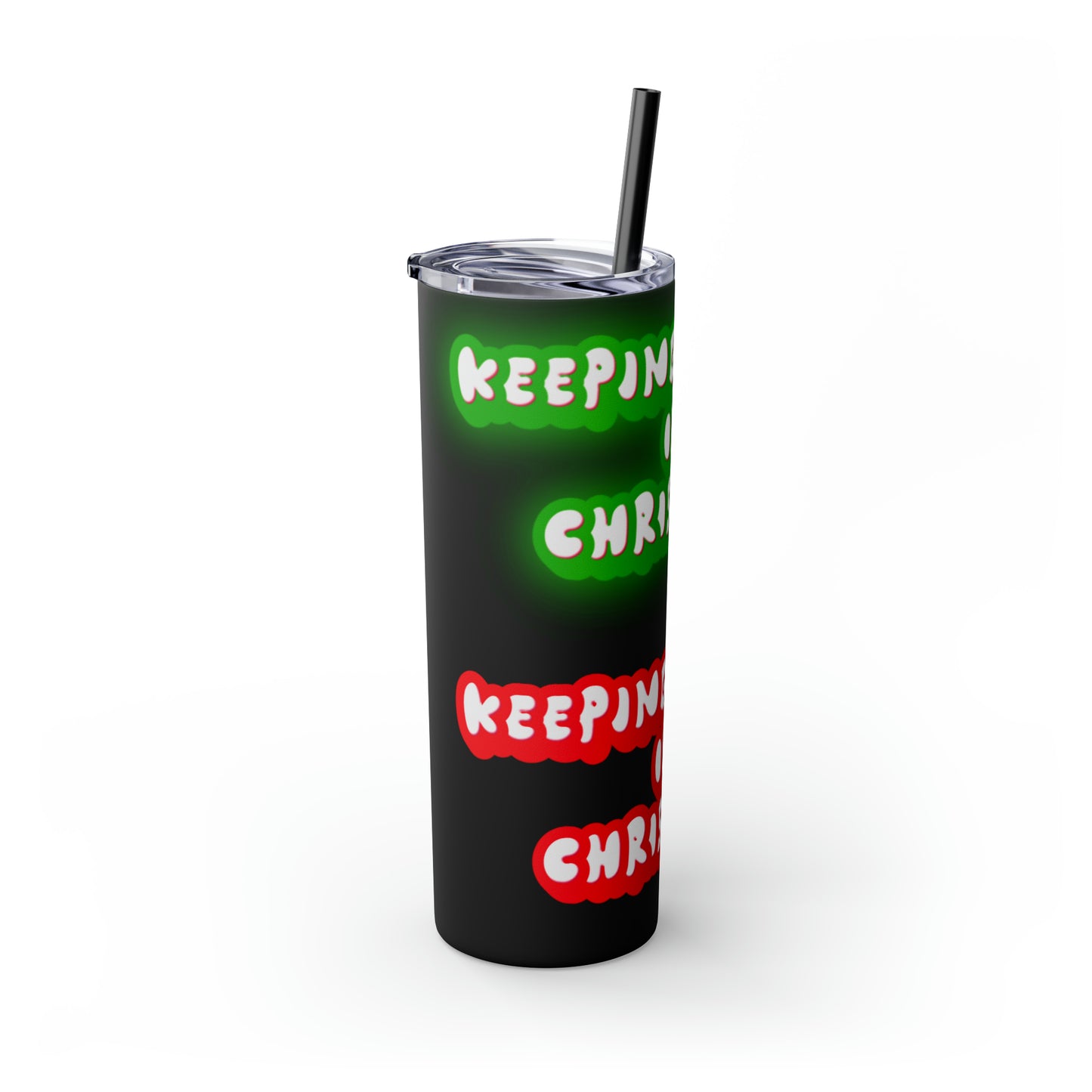 Keep Christ in Christmas Skinny Tumbler with Straw, 20oz