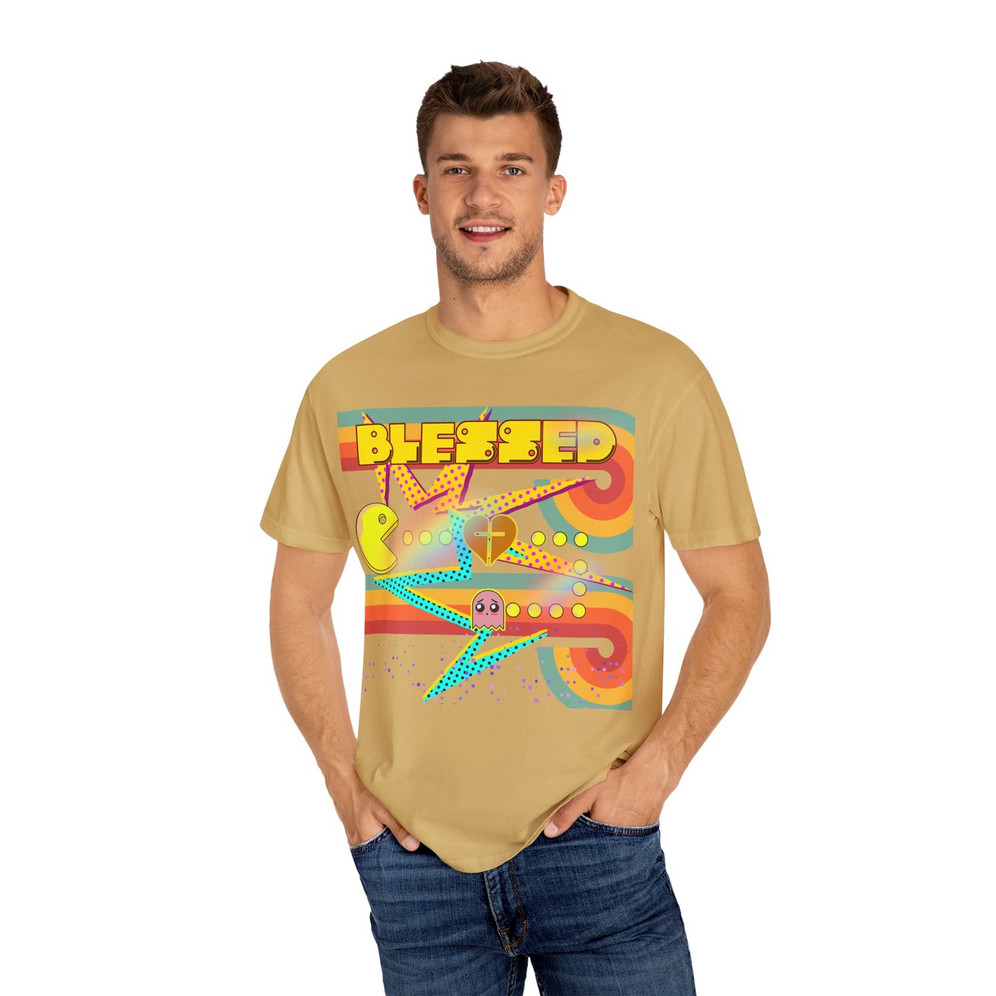Retro Graphic T-Shirt, Blessed T-Shirt, Fun Casual Wear, Gift for Gamers, Vintage Style Tee