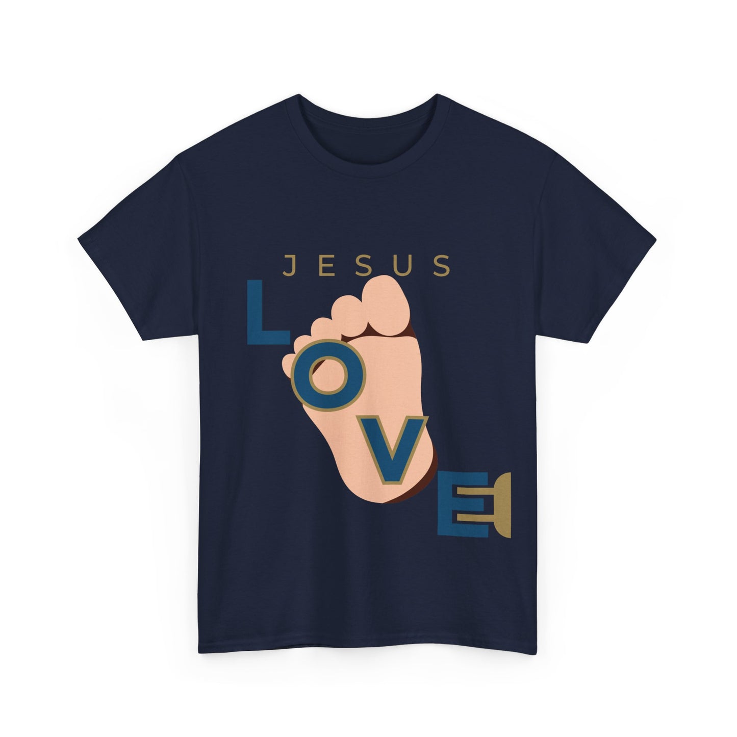 Jesus Love Footprint Heavy Cotton Tee