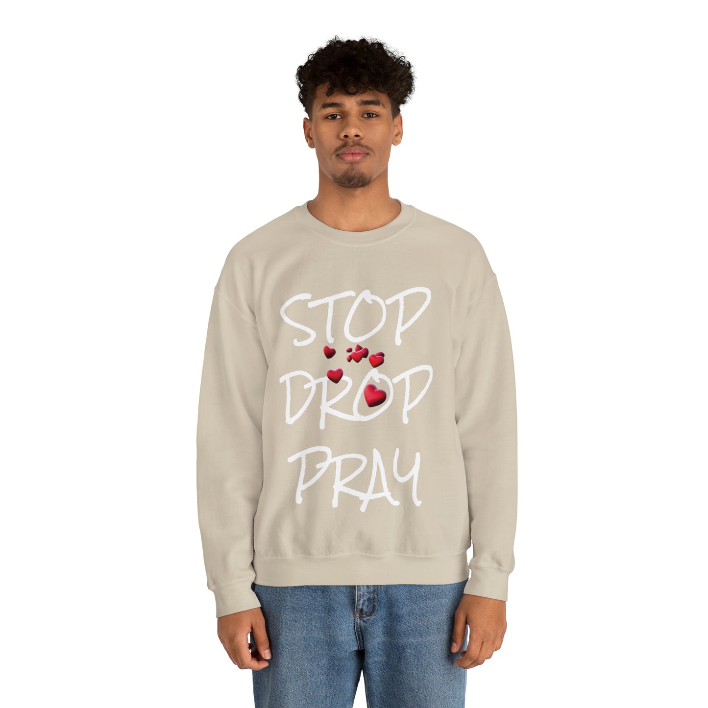 Stop Drop Pray Unisex Heavy Blend™ Crewneck Sweatshirt