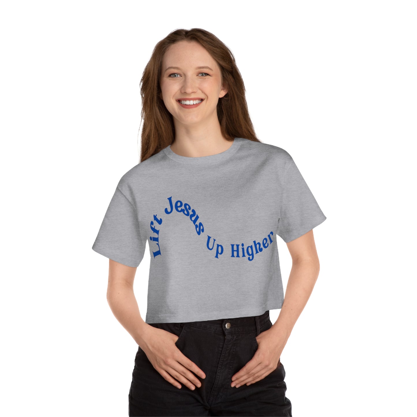 Lift Jesus Champion Women's Heritage Cropped T-Shirt