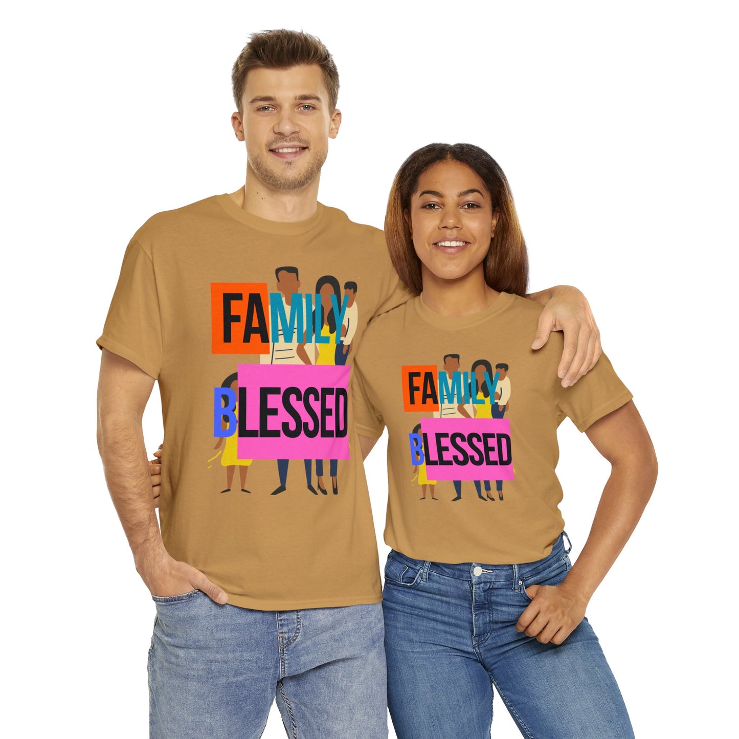 Family Blessed Unisex Heavy Cotton Tee