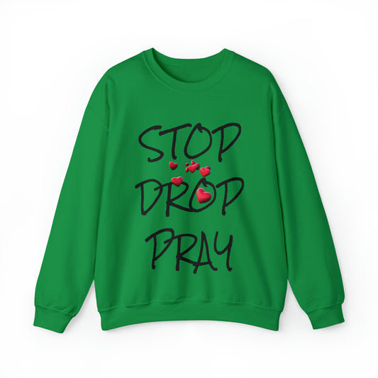 Stop Drop Pray Unisex Heavy Blend™ Crewneck Sweatshirt