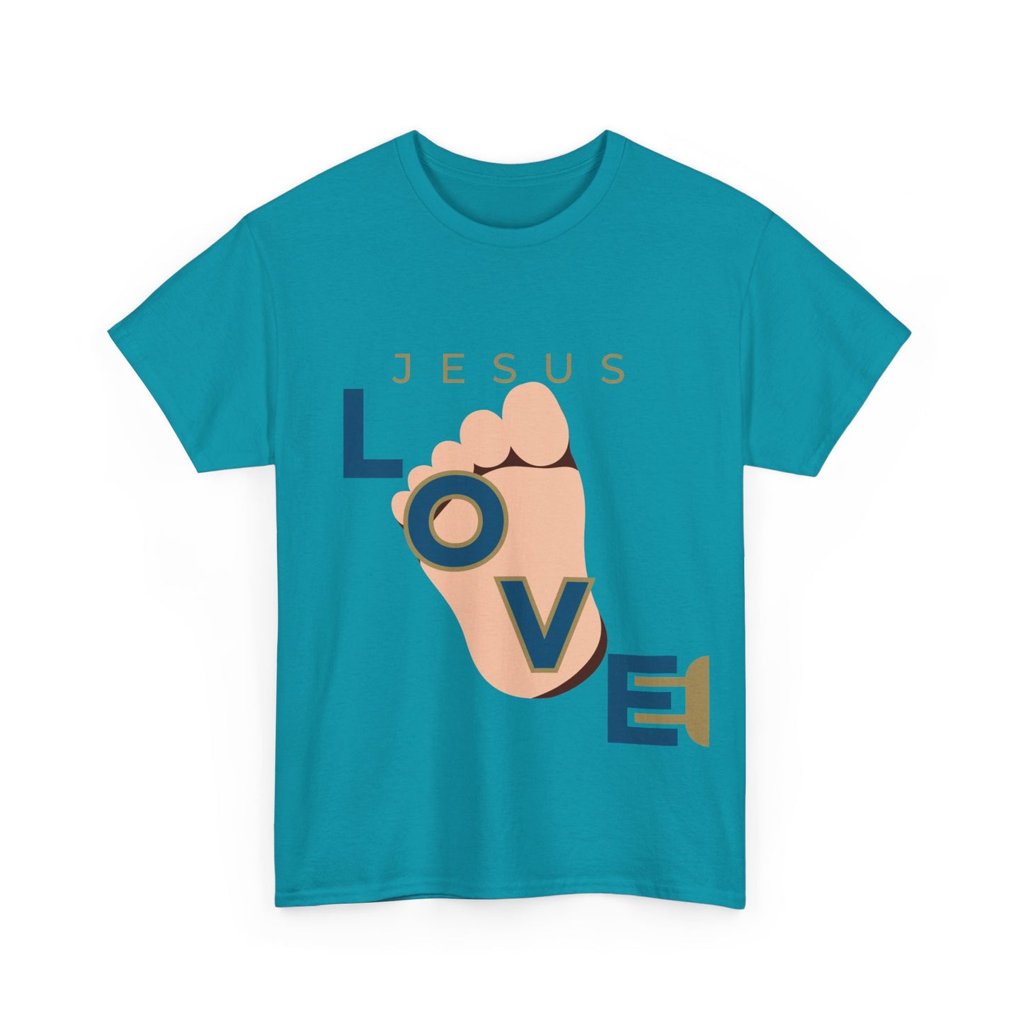 Jesus Love Footprint Heavy Cotton Tee