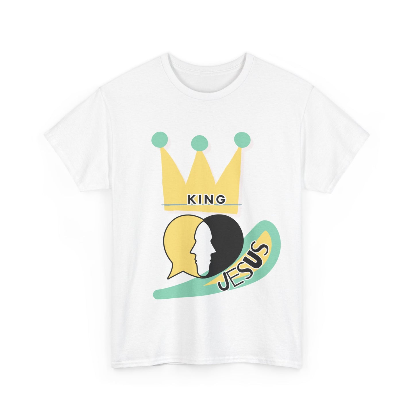 King Jesus Heart Face Unisex Heavy Cotton Tee