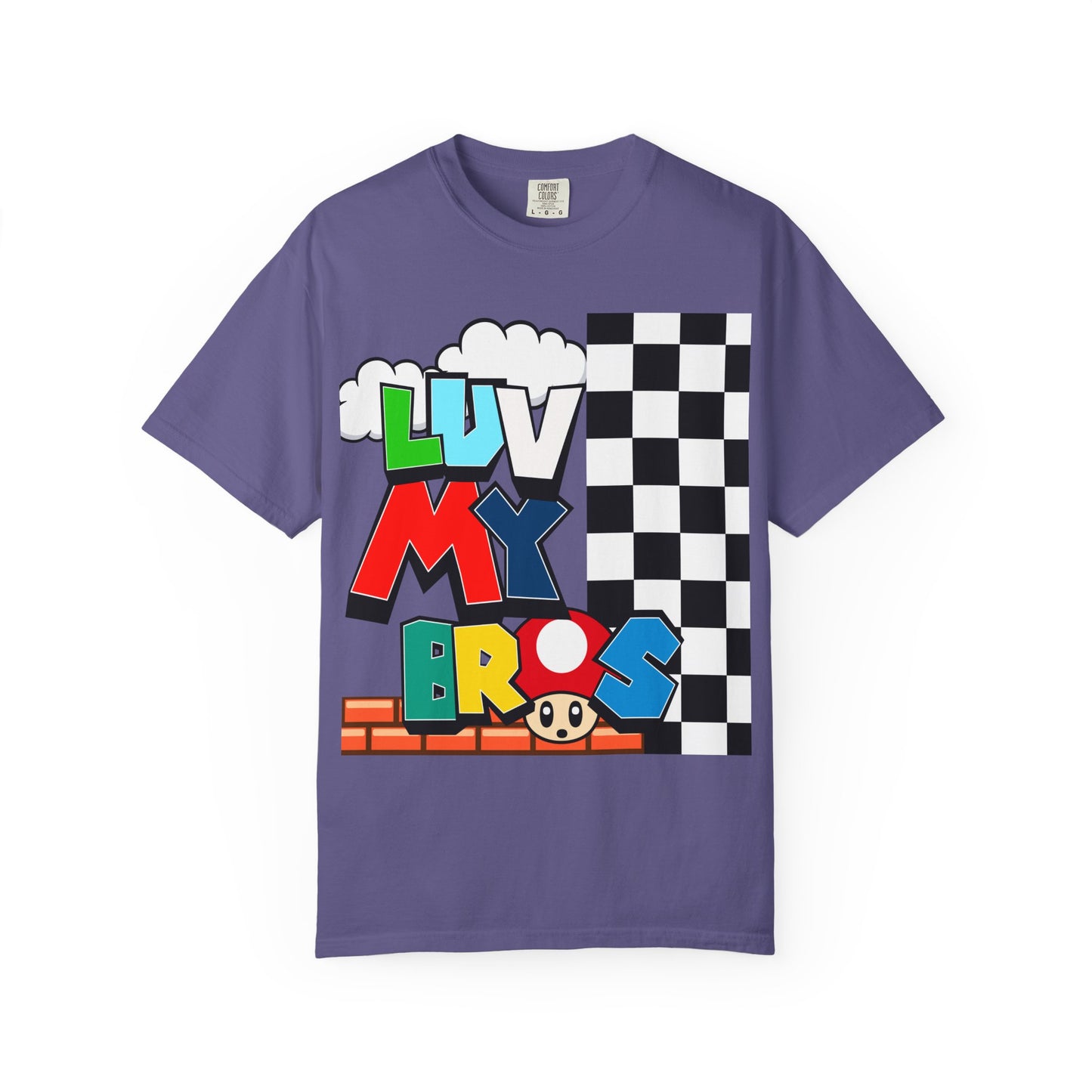 Colorful Retro Gaming T-Shirt, Luv My Bros Shirt, Unisex Tee, Gamer Gift,