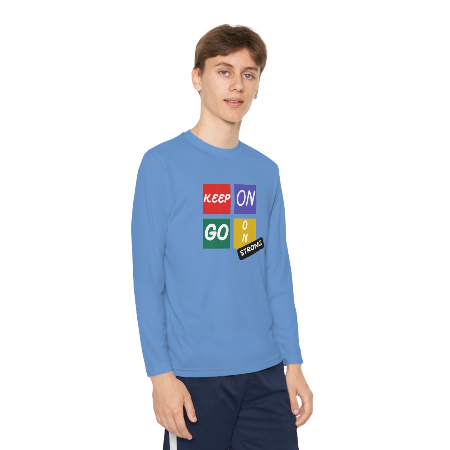 Keep Going Strong Youth Long Sleeve Competitor Tee