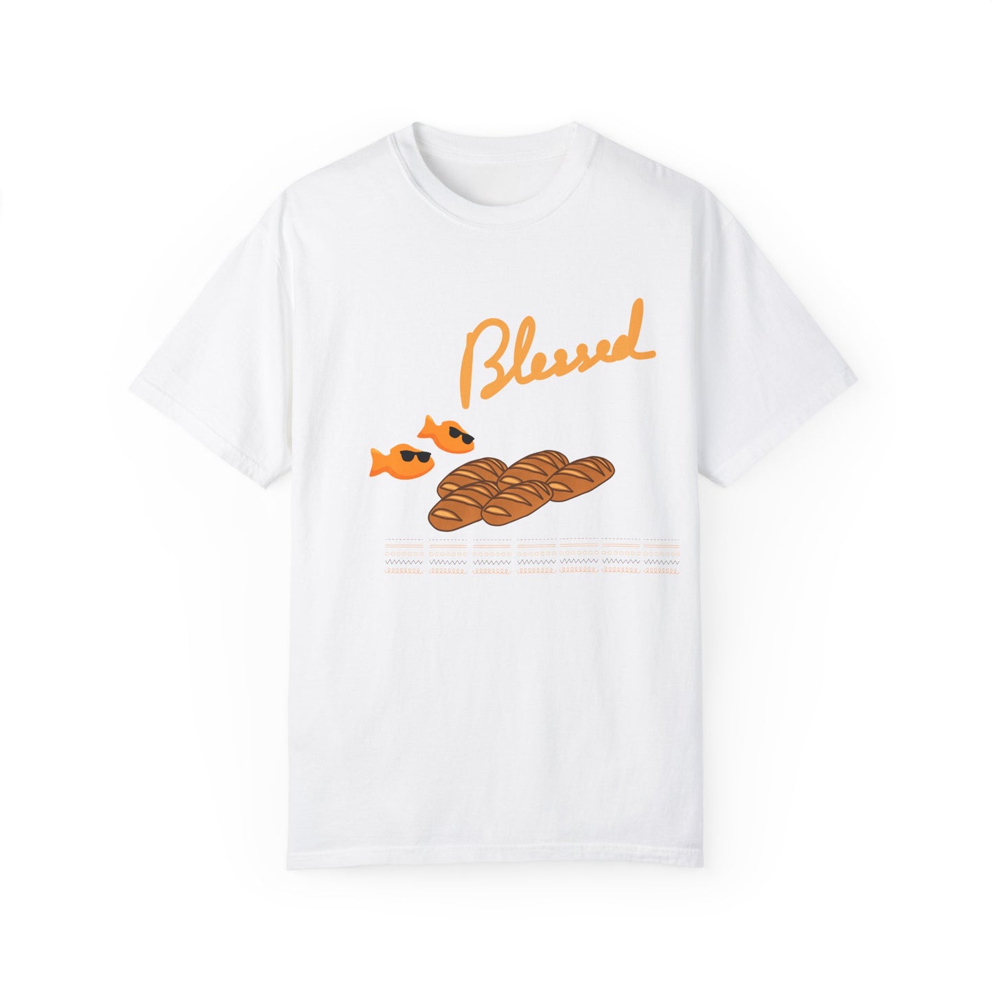 Blessed 2 fish & 5 Loaves T-Shirt – Christian Design | Comfort Colors 1717