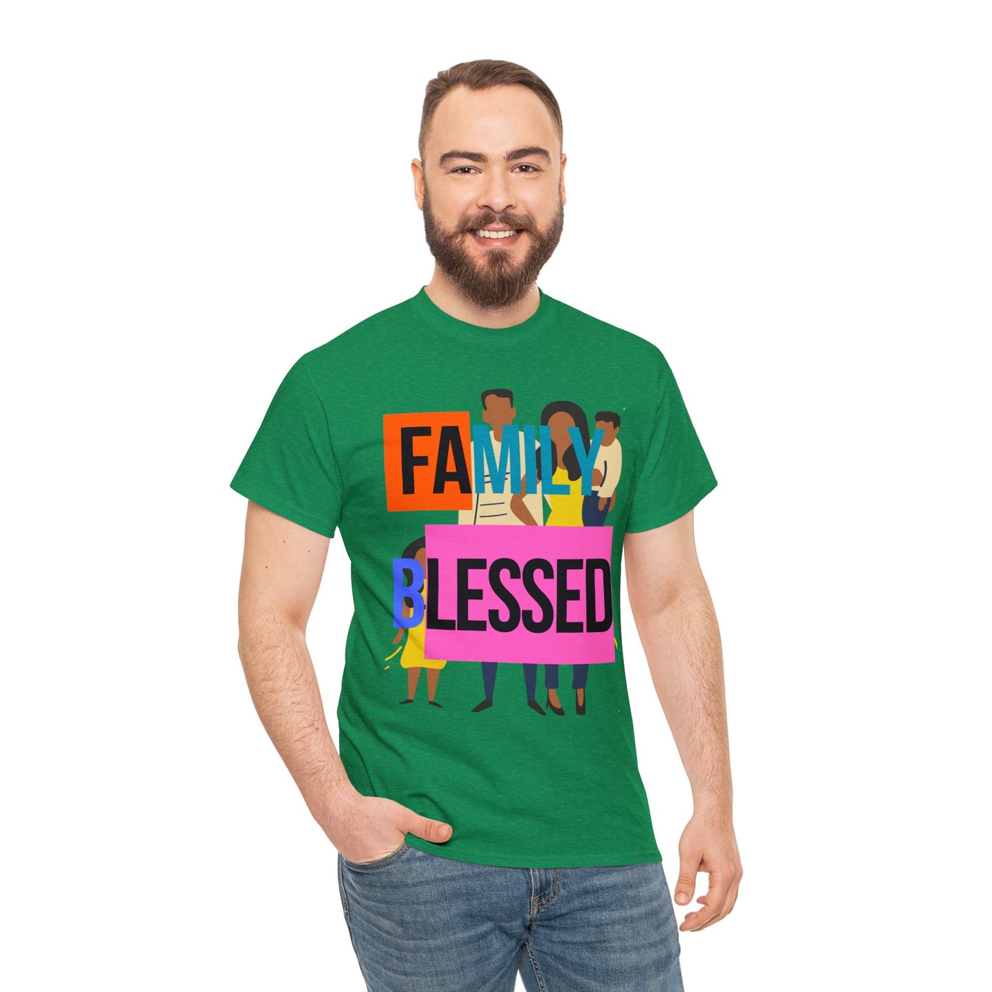 Family Blessed Unisex Heavy Cotton Tee