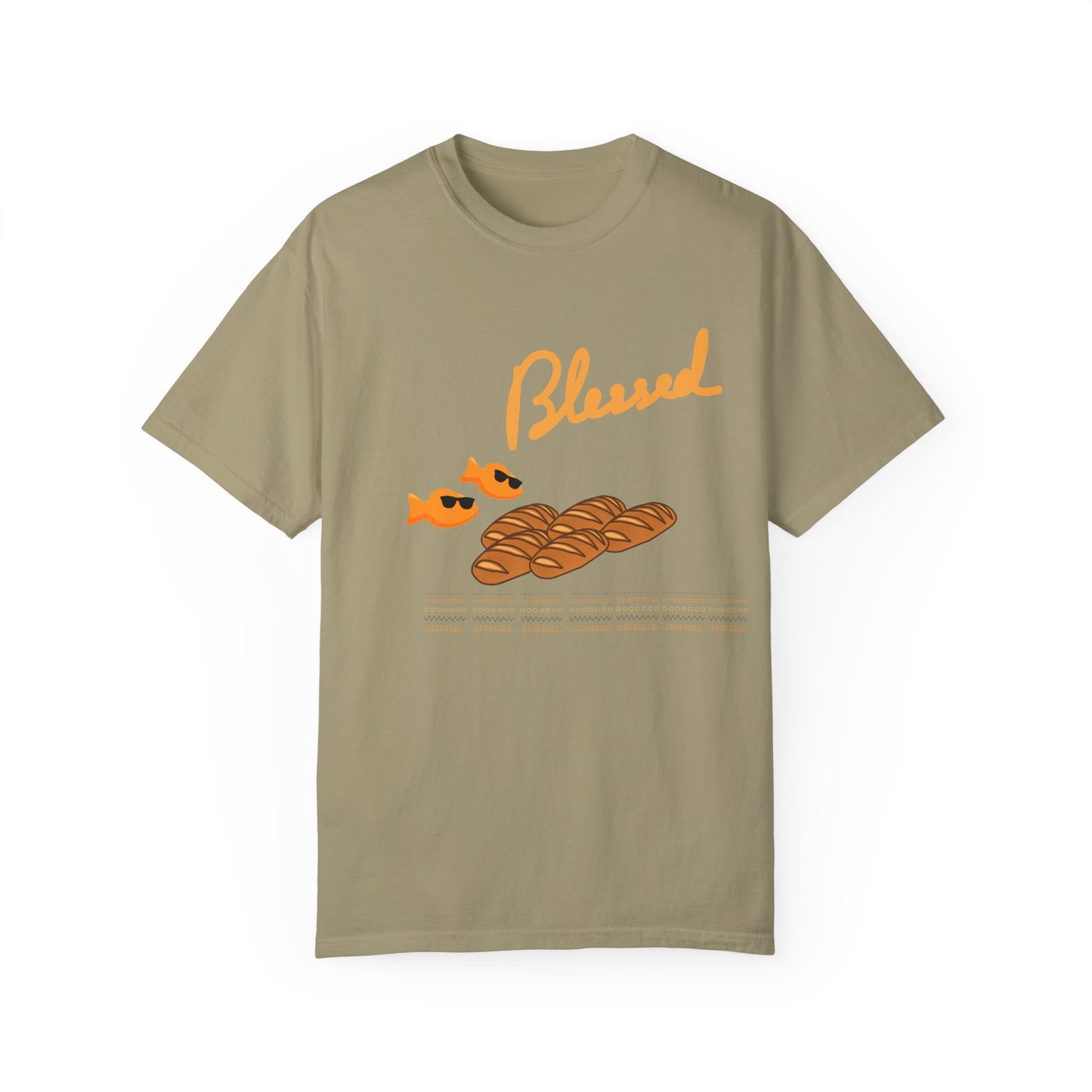 Blessed 2 fish & 5 Loaves T-Shirt – Christian Design | Comfort Colors 1717