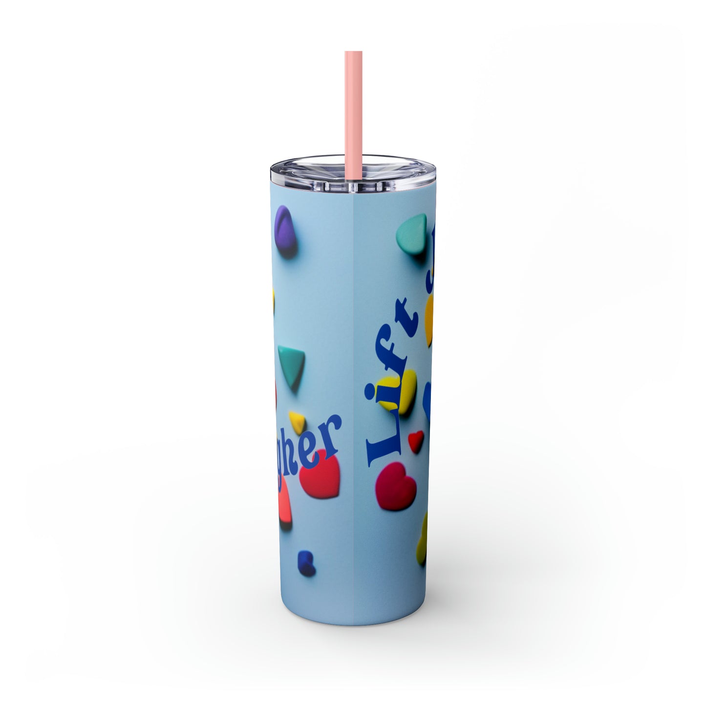 Lift Jesus Higher Skinny Tumbler with Straw, 20oz