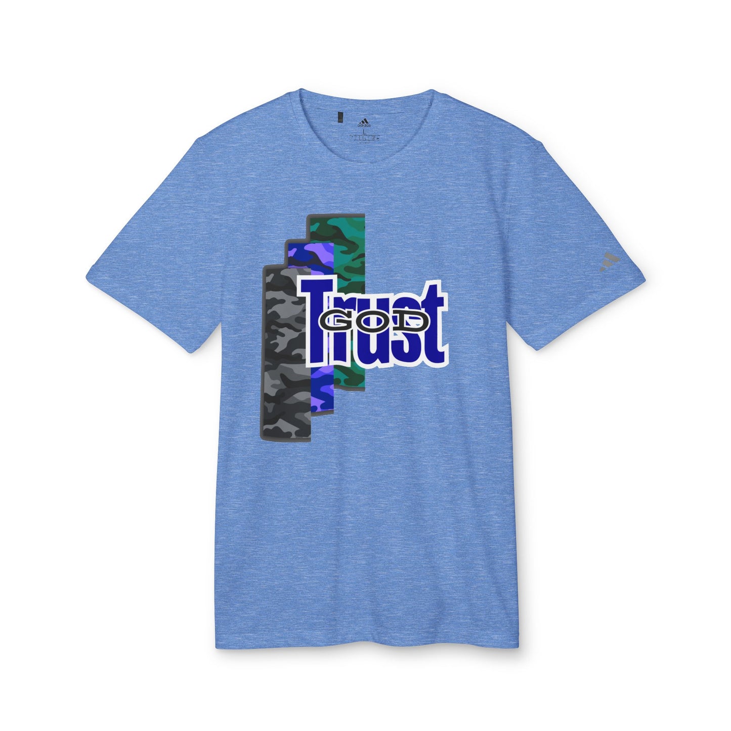 Product Listing: Trust God Camo Faith Tee