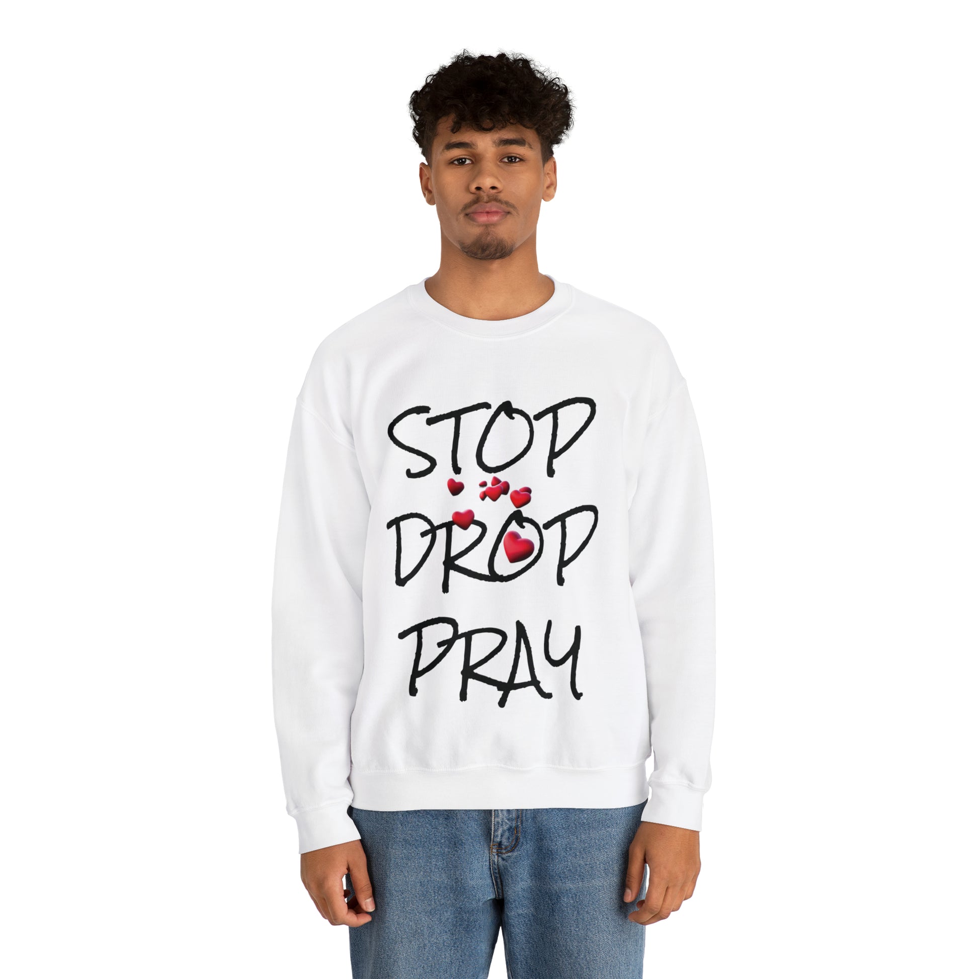 Stop Drop Pray Unisex Heavy Blend™ Crewneck Sweatshirt