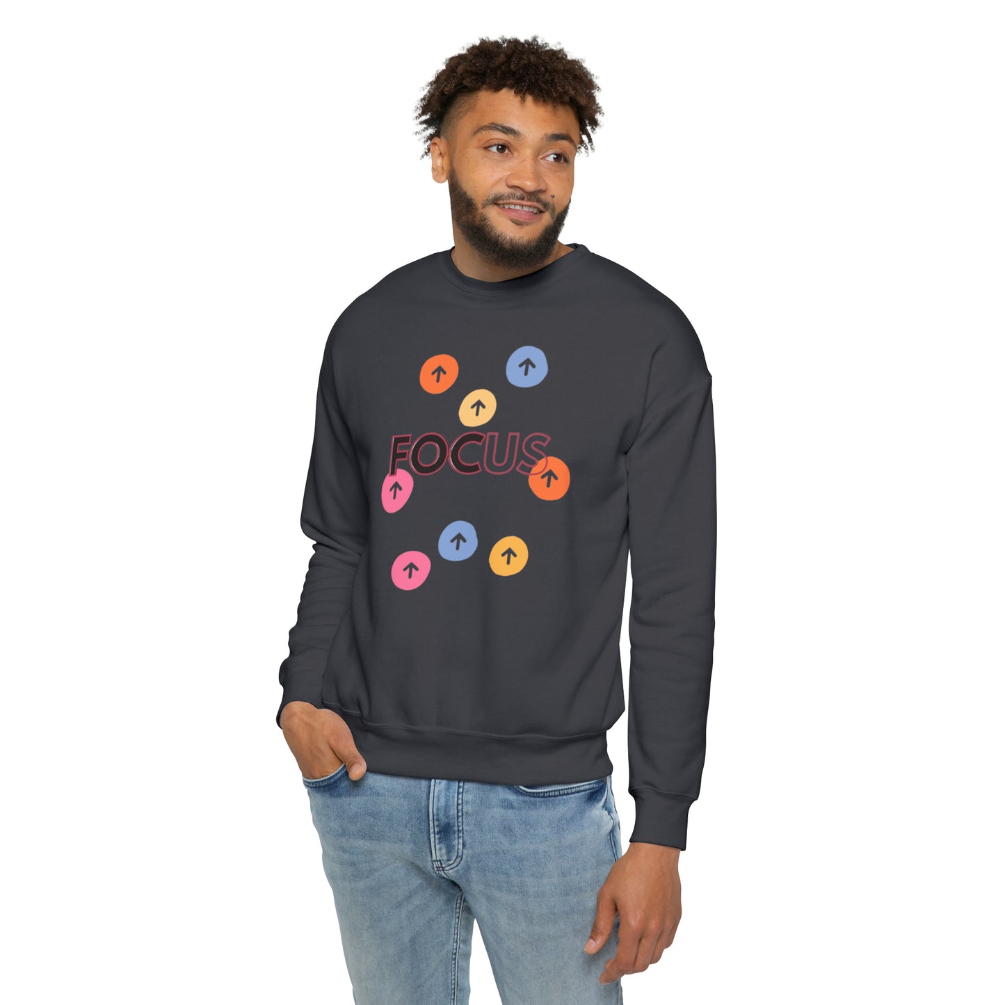 Focus UP Unisex Drop Shoulder Sweatshirt