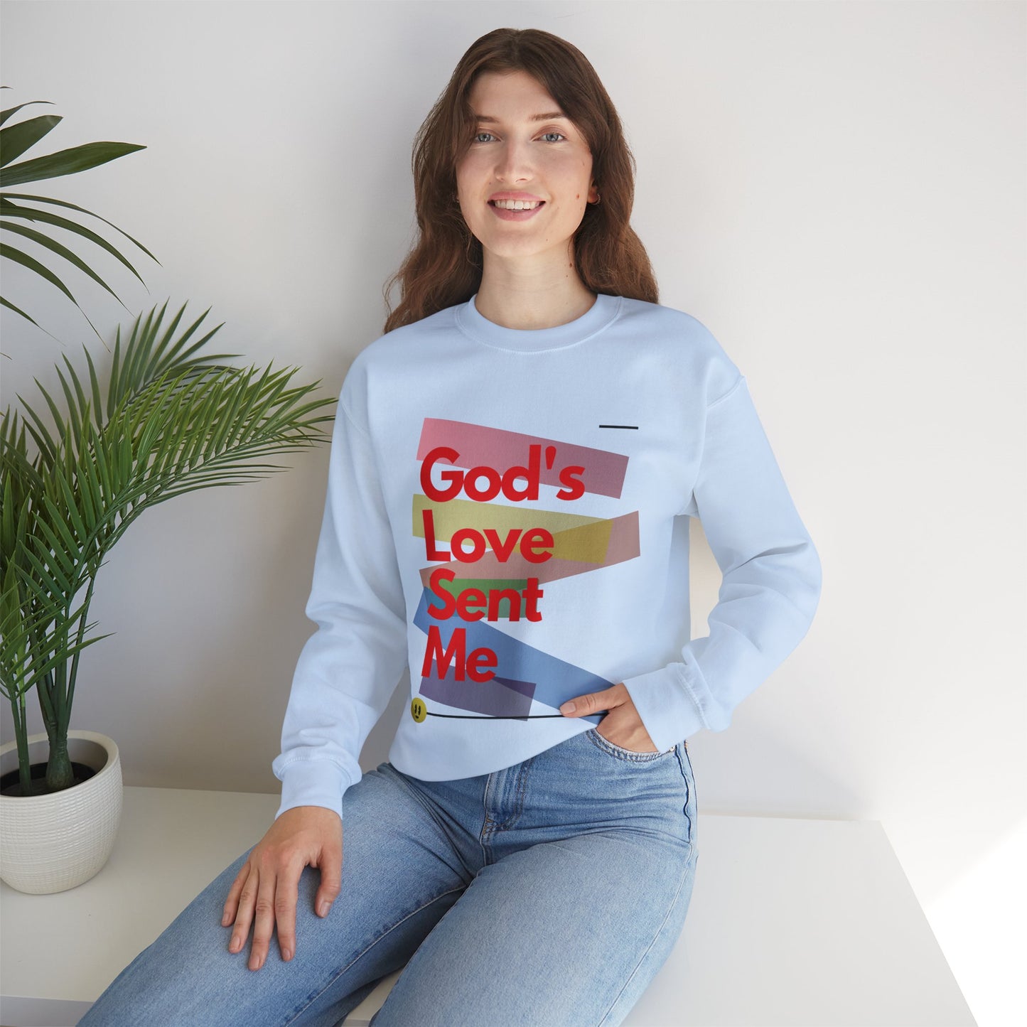 God's Love Sent Me Unisex Heavy Blend™ Crewneck Sweatshirt