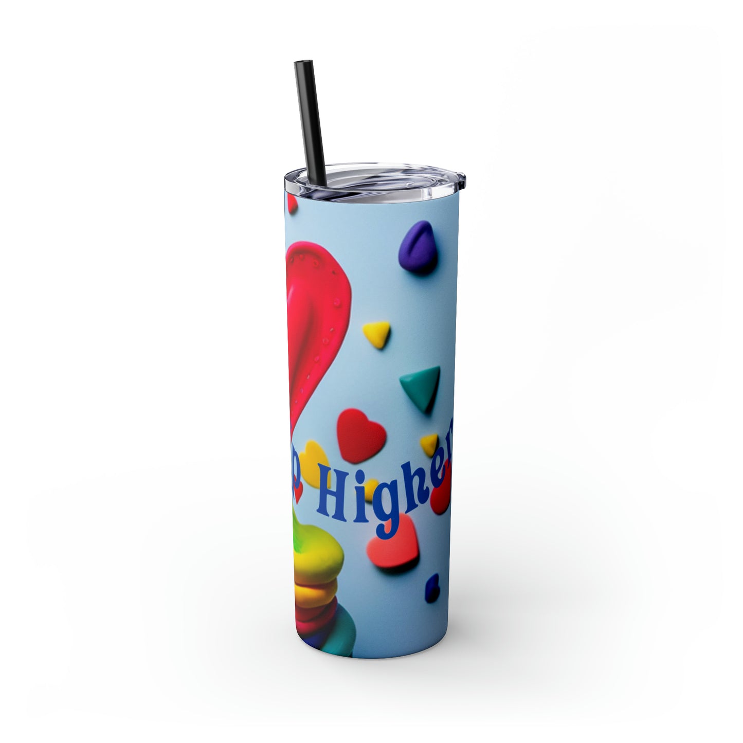 Lift Jesus Higher Skinny Tumbler with Straw, 20oz