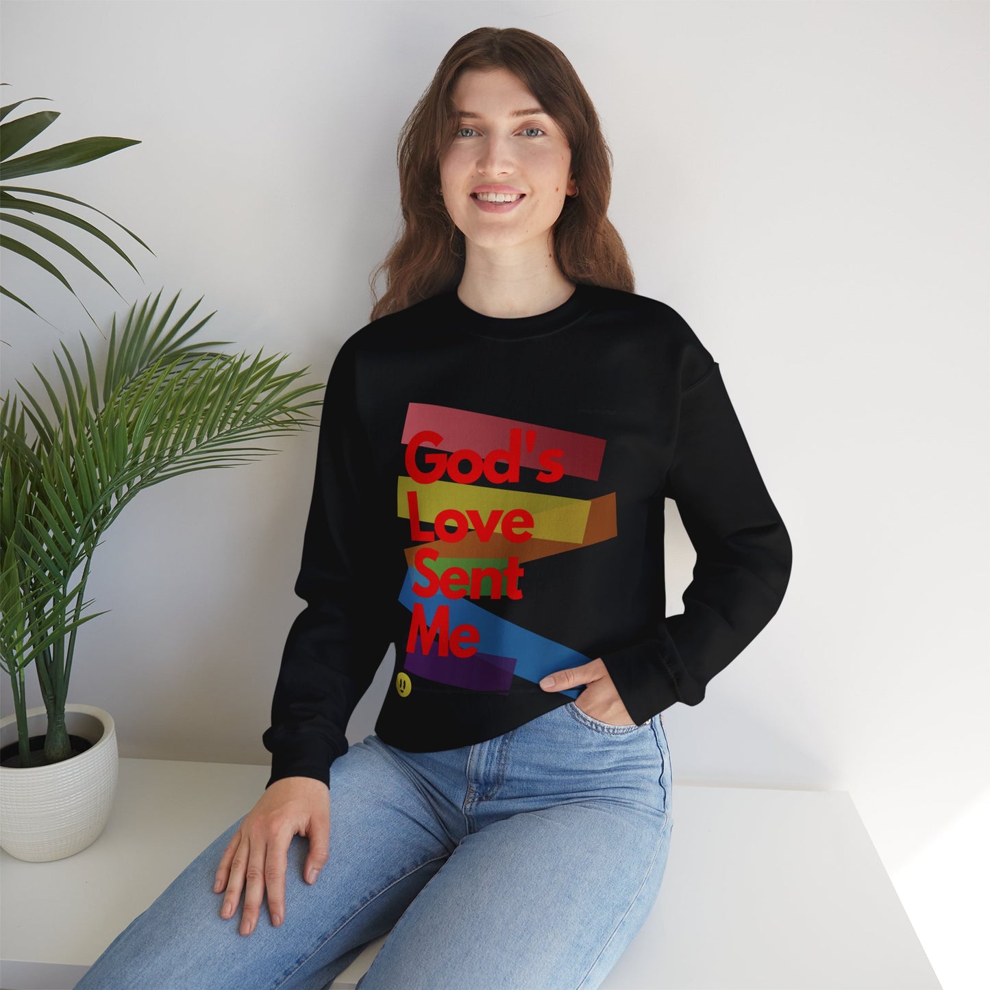 God's Love Sent Me Unisex Heavy Blend™ Crewneck Sweatshirt